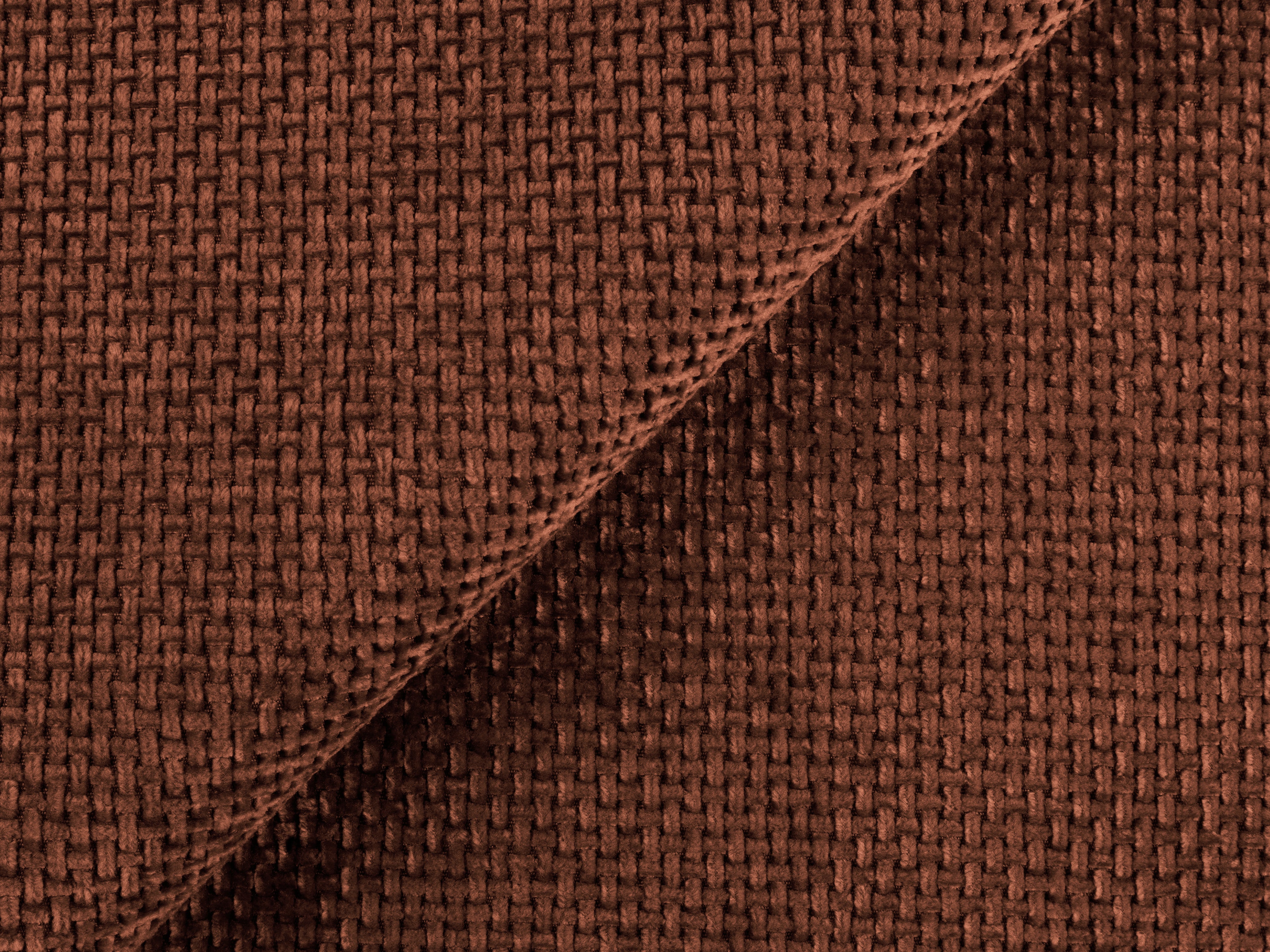 Right-facing corner sofa bed KONA terracotta chenille
