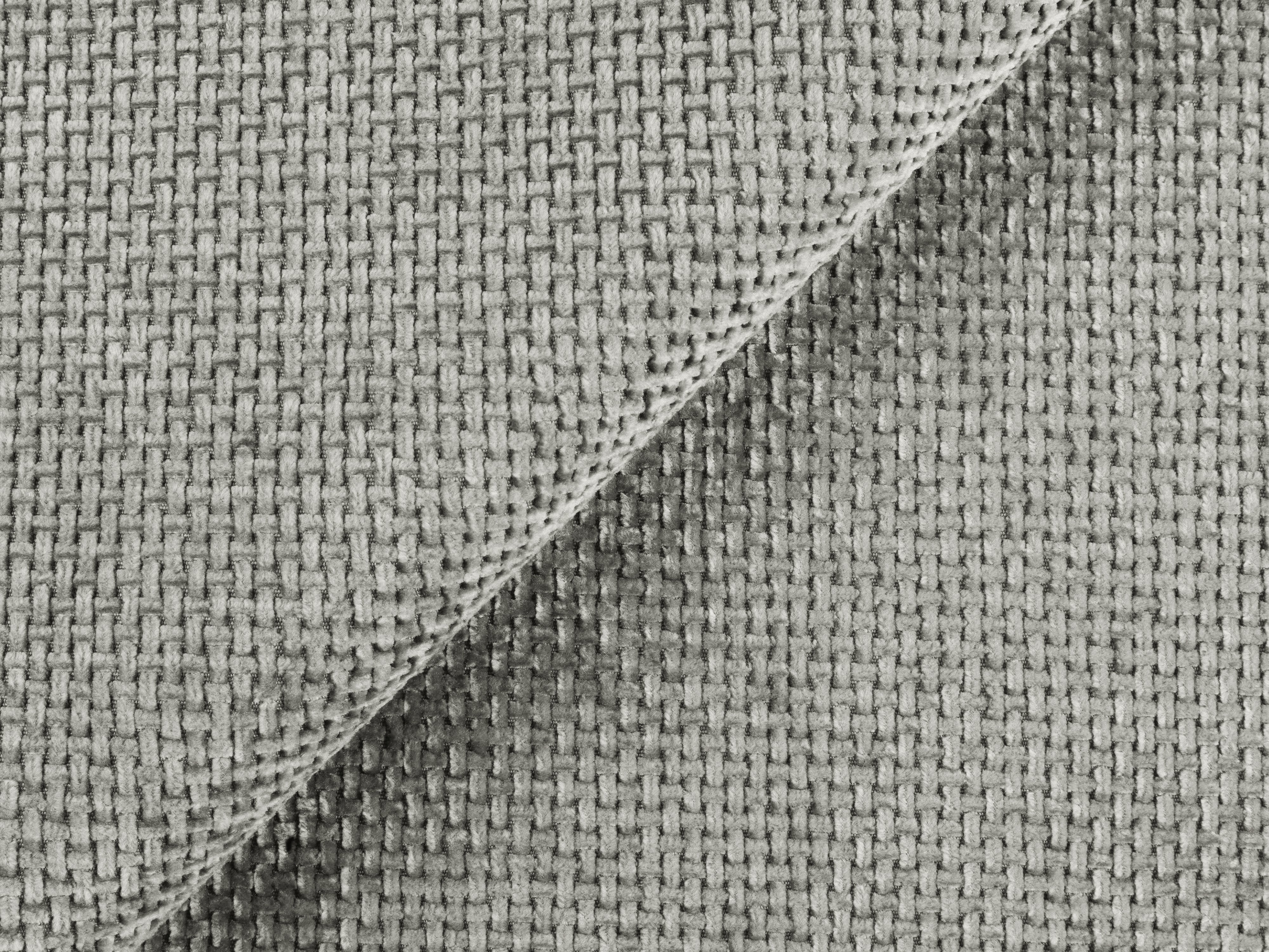 Right-facing corner sofa bed KONA light gray chenille