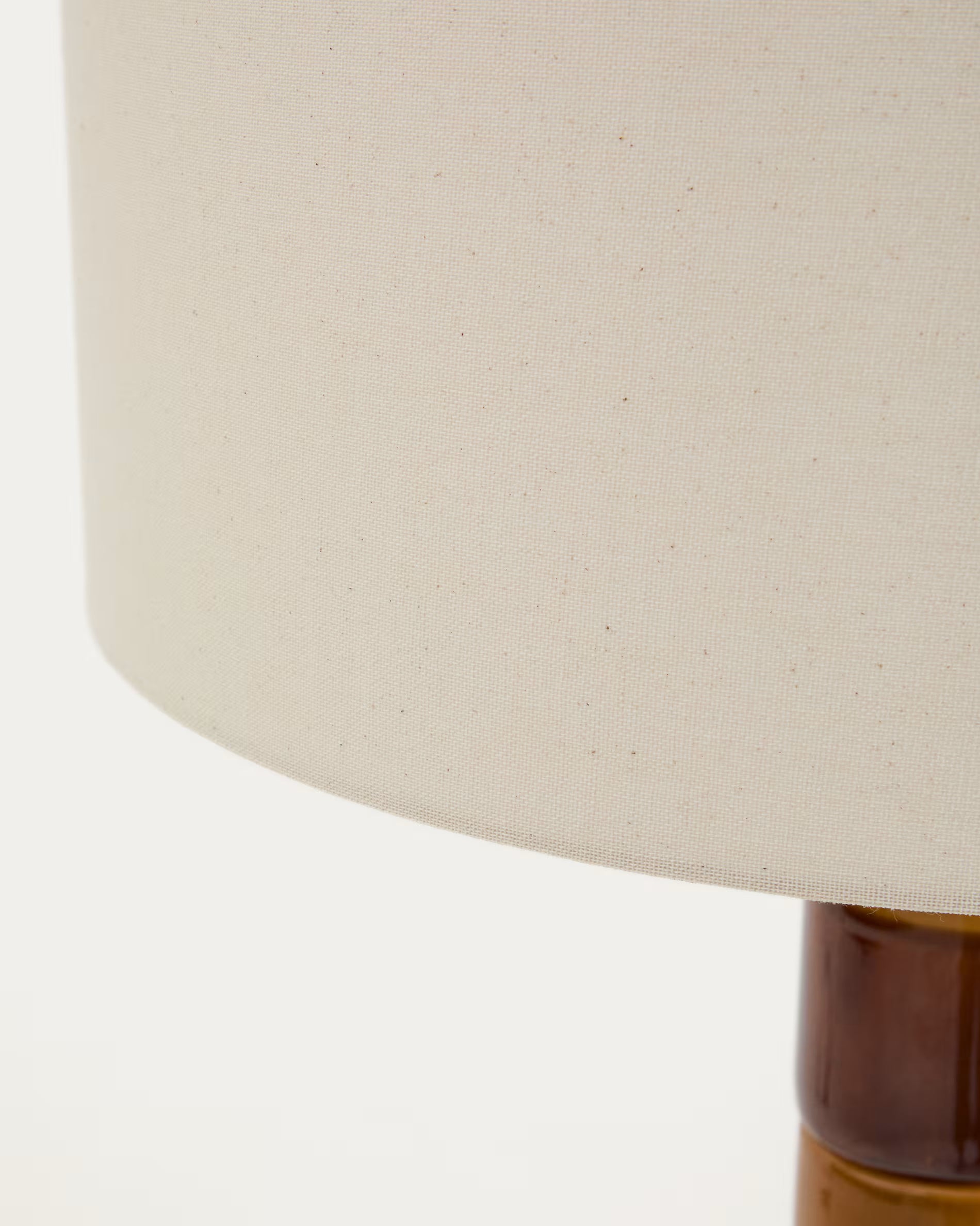 Stehlampe MAVRAN braun mit senfgelbem