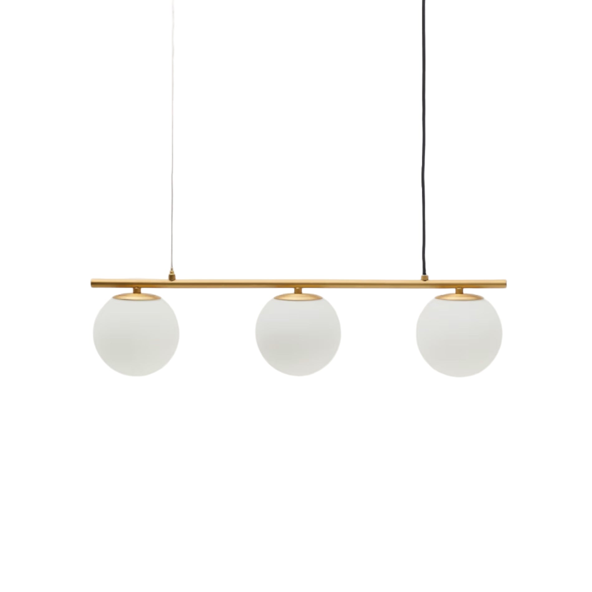 Three-Point Pendant Lamp BRISIA Brushed Brass