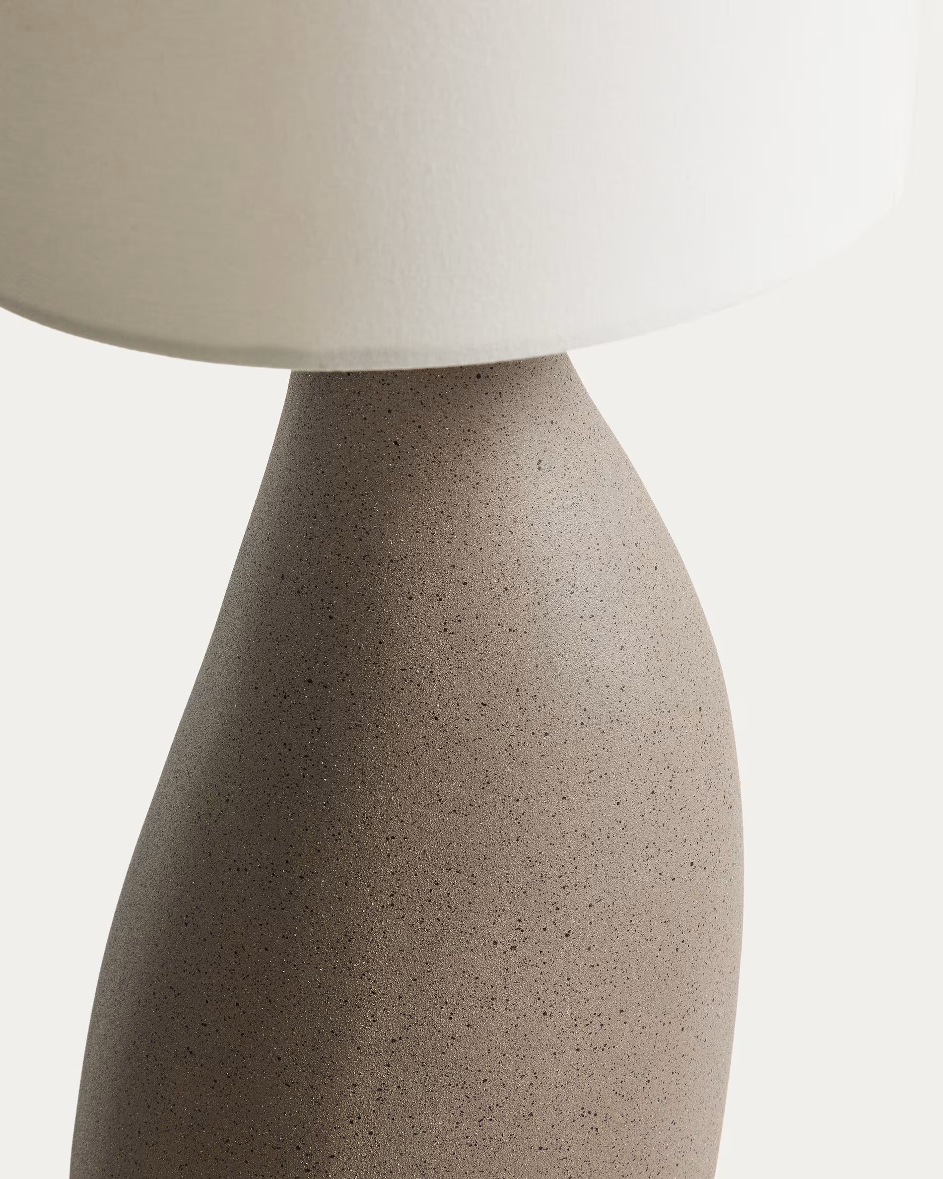 VIONA Table Lamp Light Gray with Cotton Shade