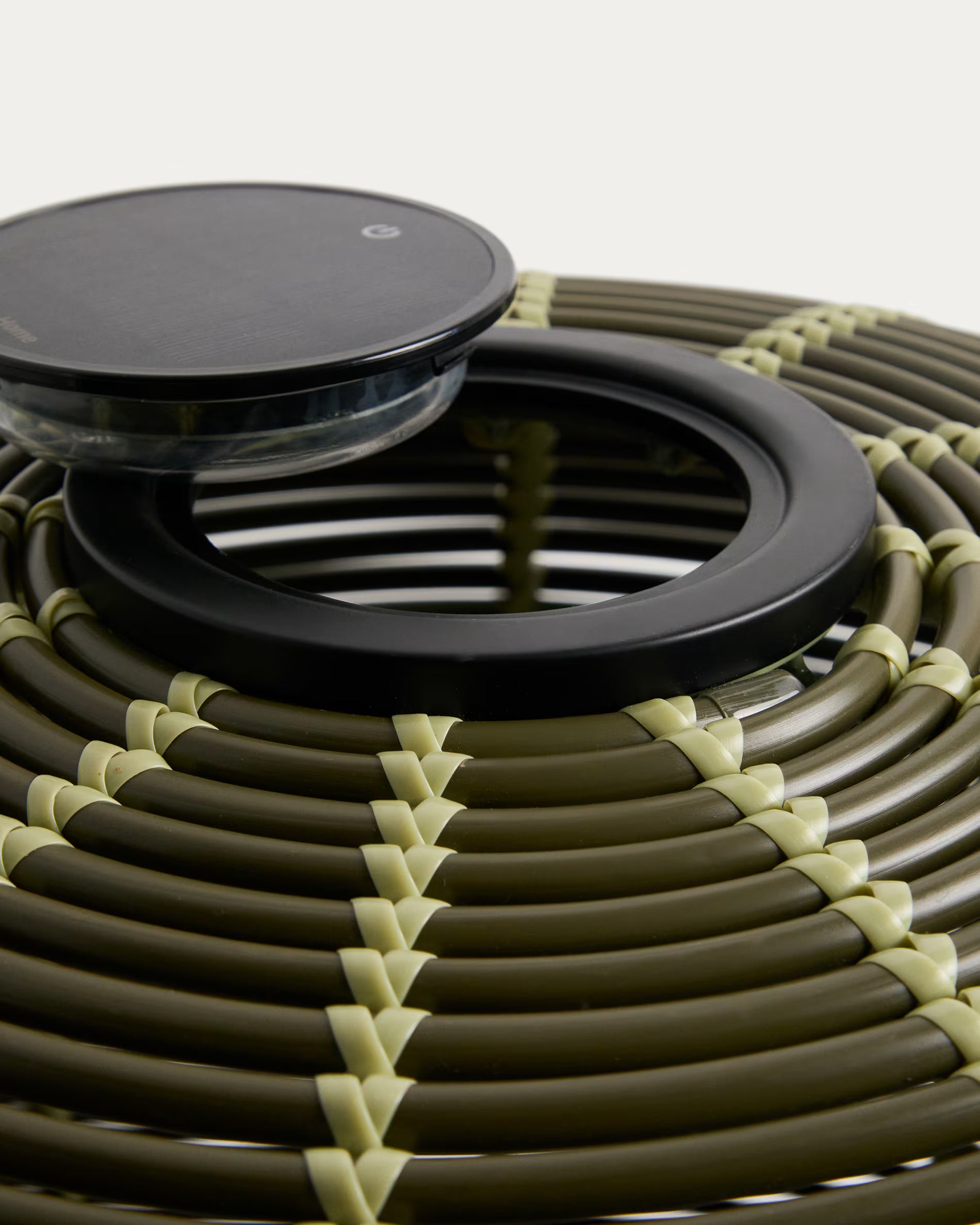 GAROINA Green Synthetic Rattan Solar Garden Lamp