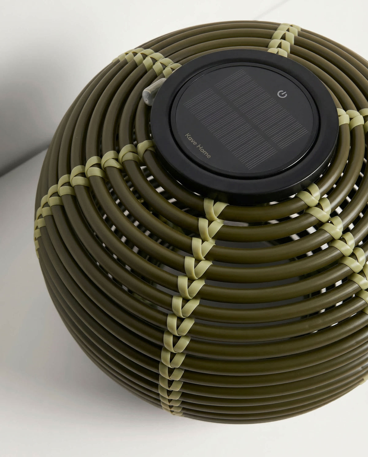 Lampa stołowa ogrodowa solarna LED GAROINA zielony rattan syntetyczny – ujęcie 3