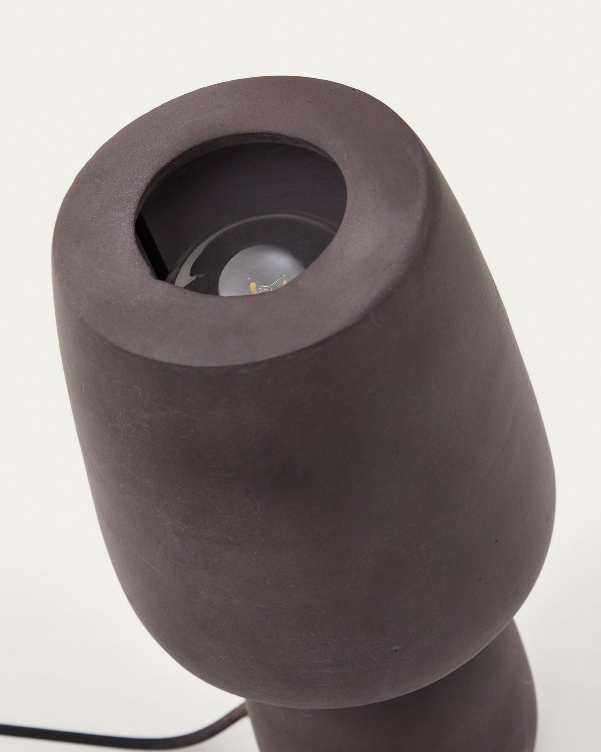 Lampa stołowa TANDY brązowa terakota – ujęcie 5