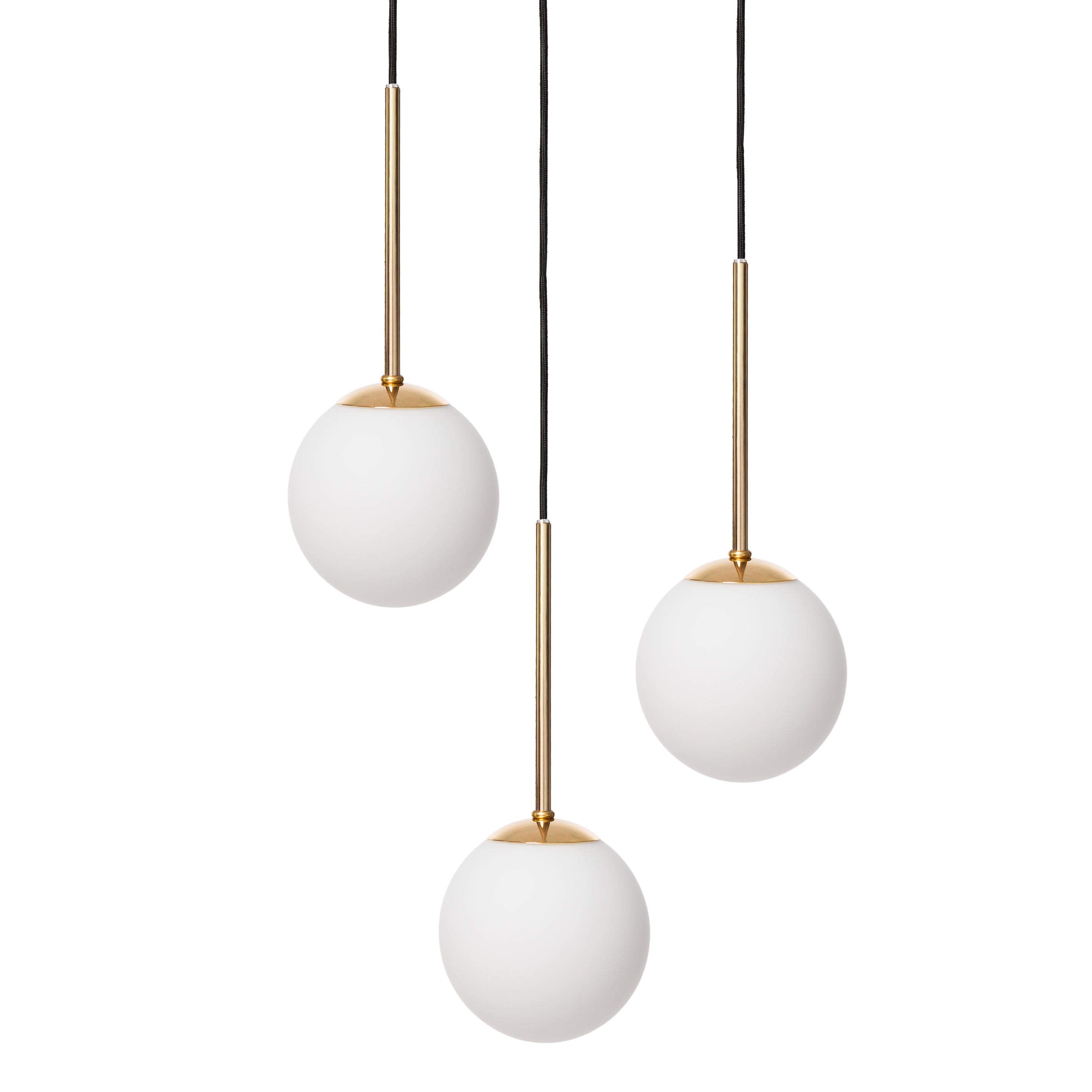 Three-point pendant lamp LAMIA gold