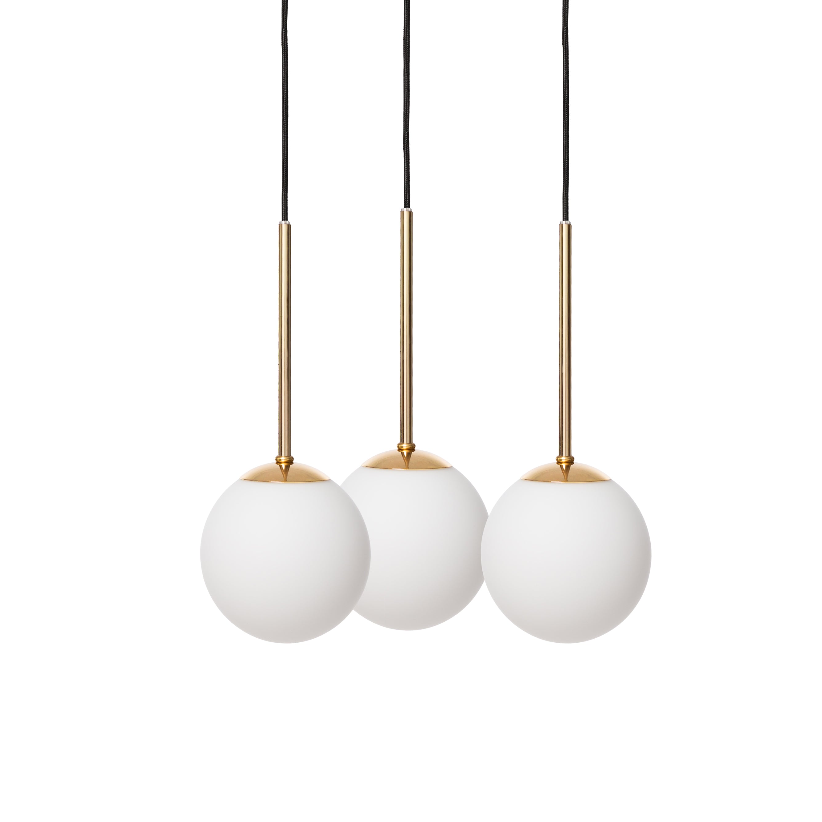 Three-point pendant lamp LAMIA gold