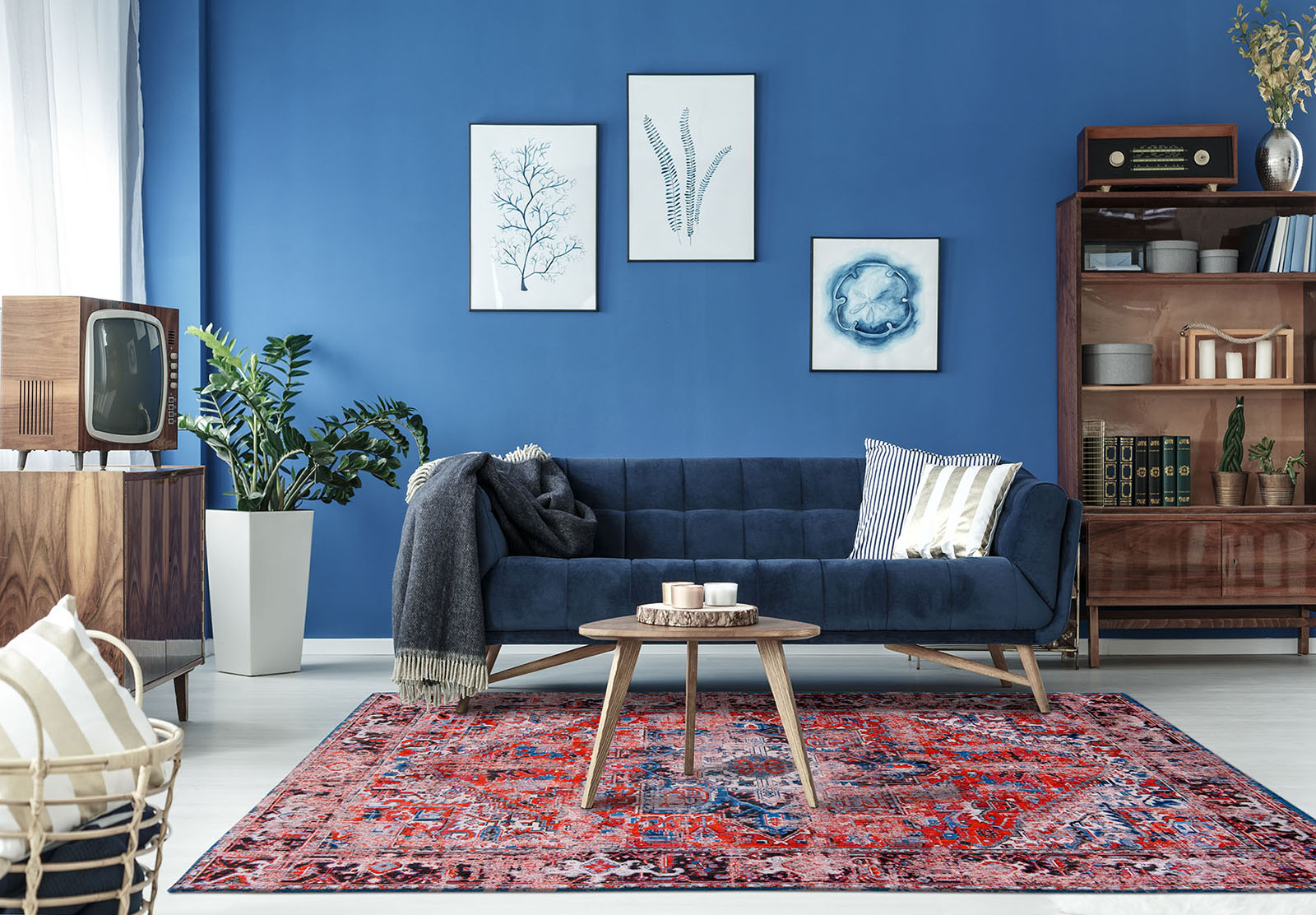 Heriz Classic Brick Red-Blue Teppich