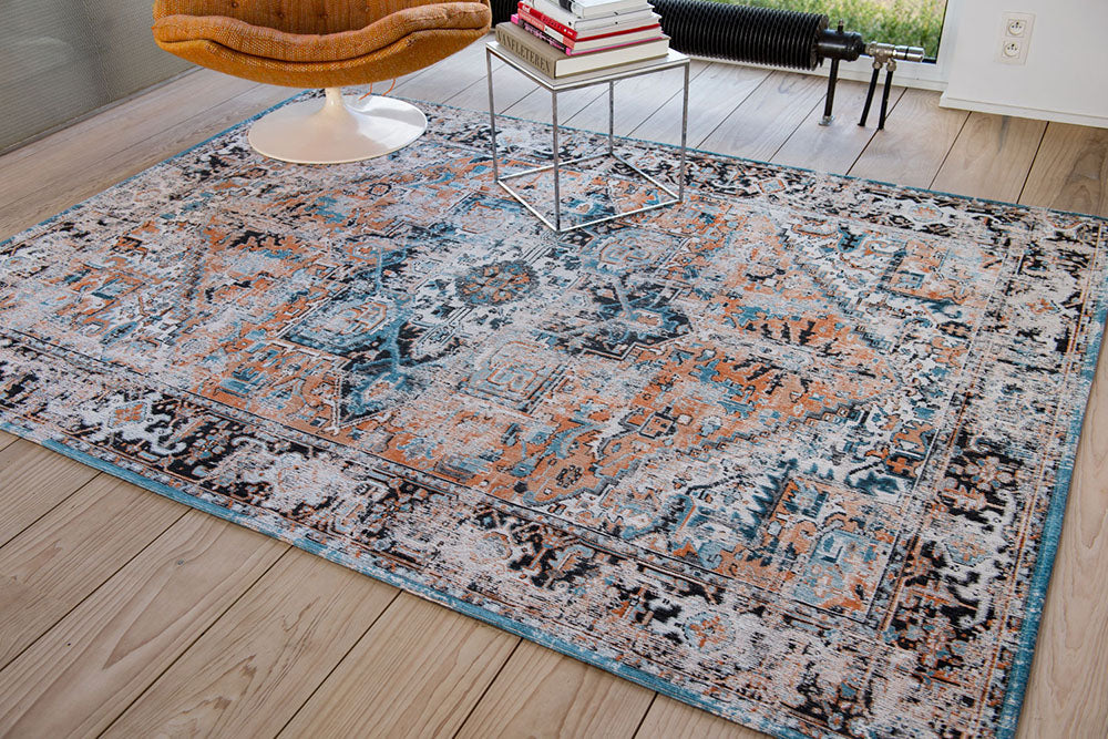 Heriz Seay Orange Orange-Blue Teppich