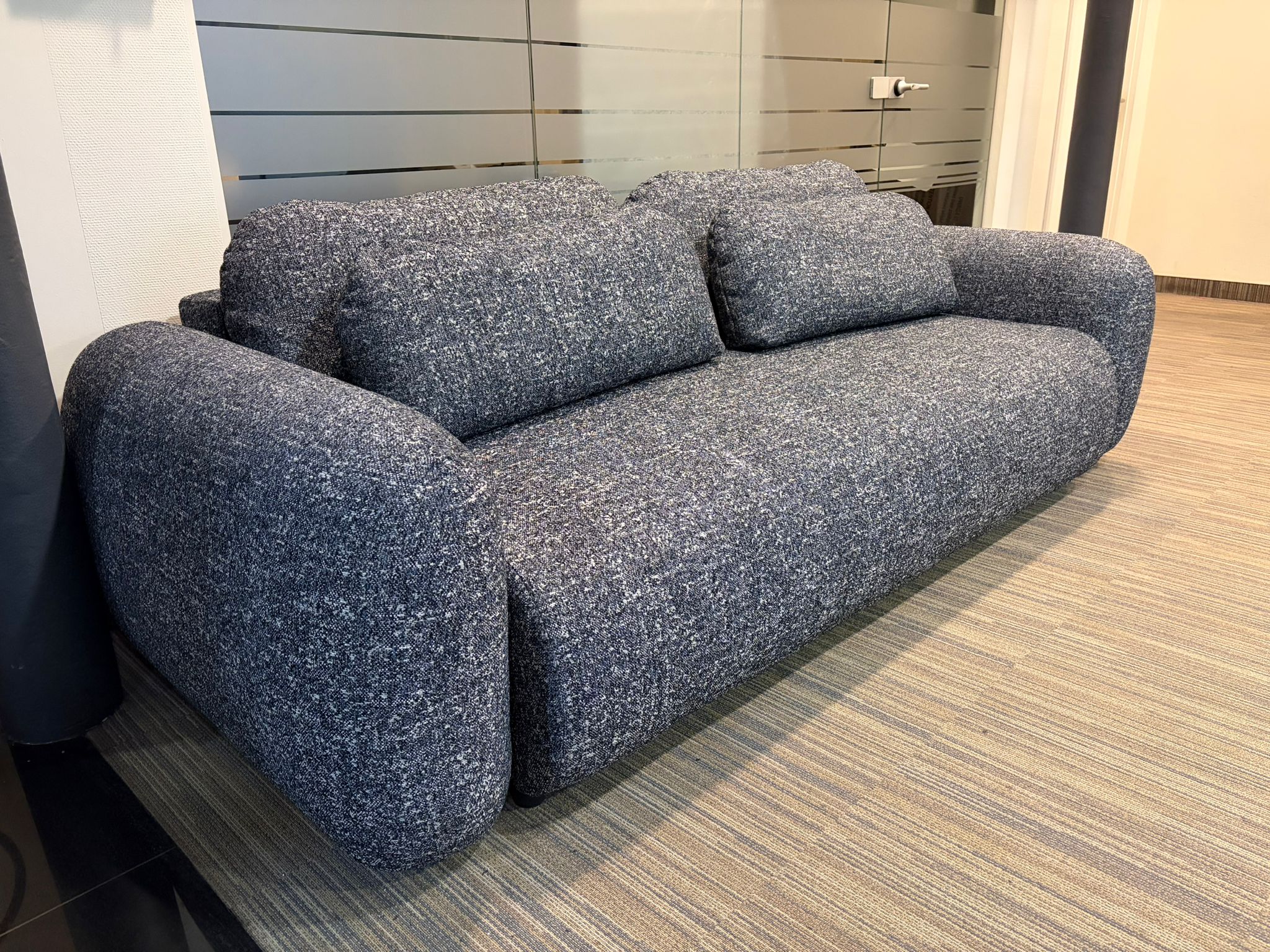 3-Seater Sofa with Sleeping Function LOHI Beige Chenille