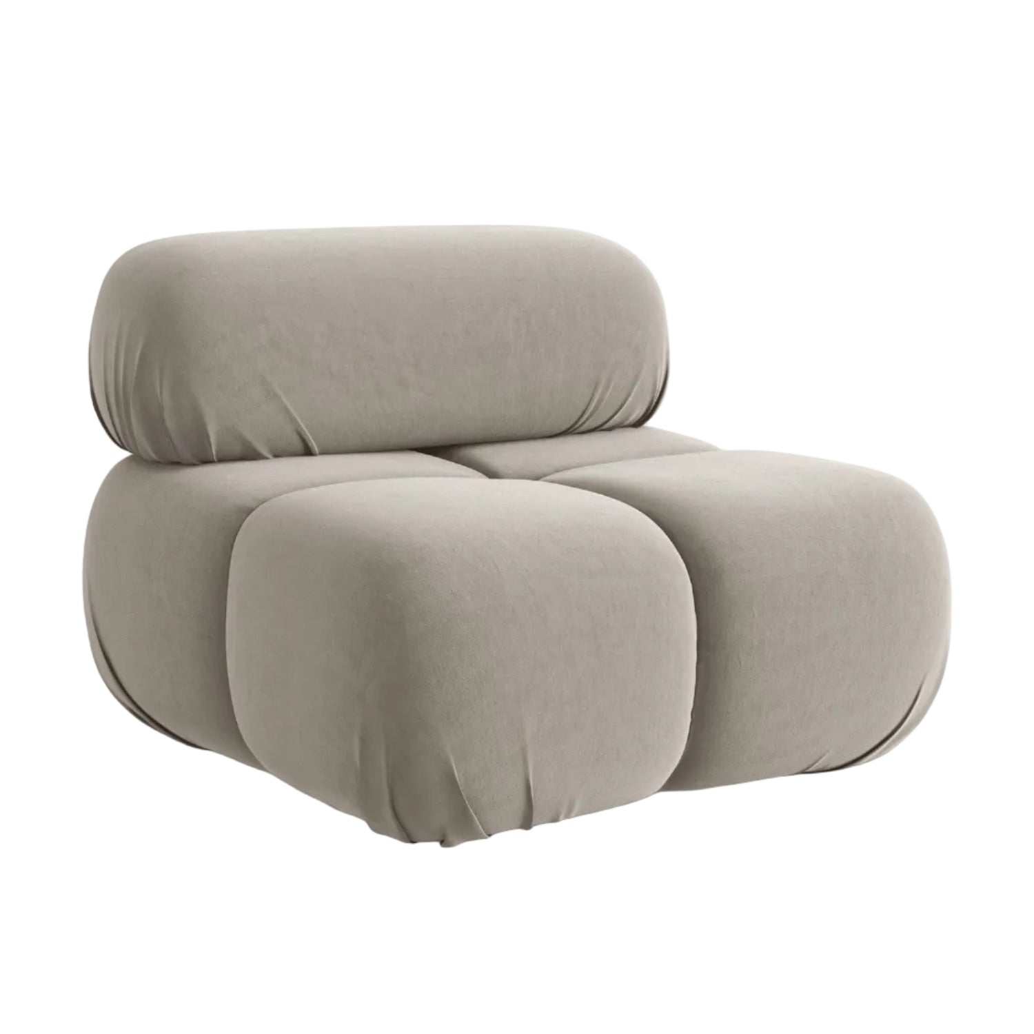 Armchair / velvet module LOKUA taupe