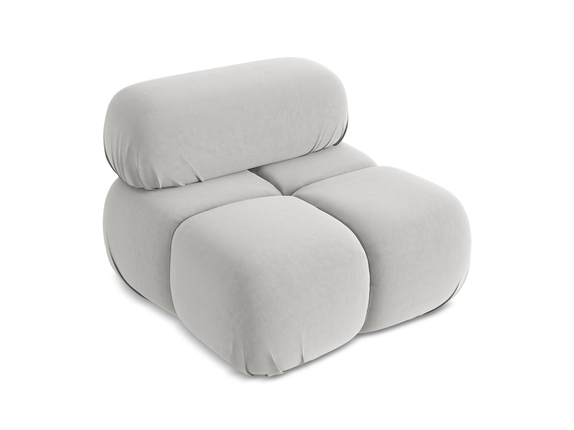 Armchair / velvet module LOKUA silver
