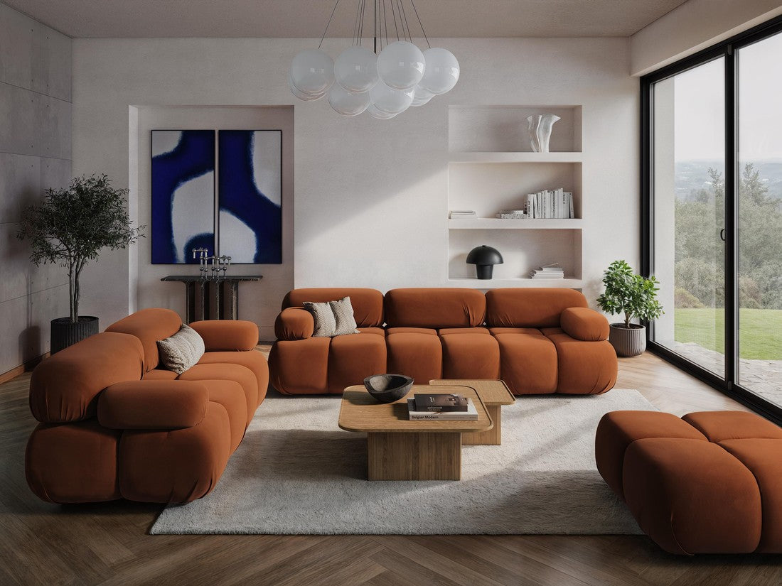 Modular 2-Seater Sofa LOKUA Lime Green Chenille