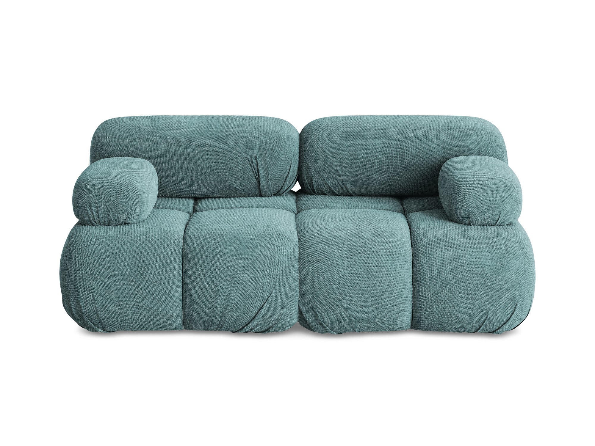 Modular 2-Seater Sofa LOKUA Denim Blue Chenille