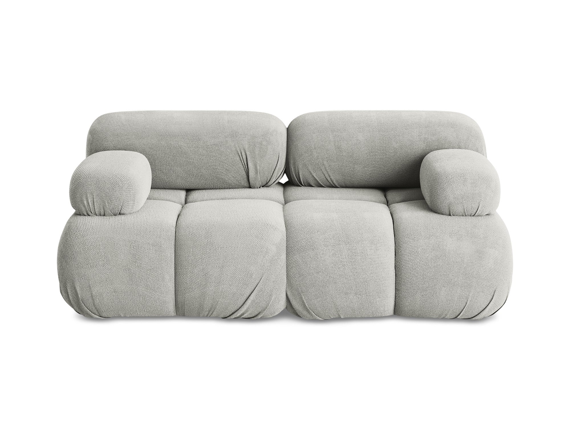 Modular 2-Seater Sofa LOKUA Light Gray Chenille