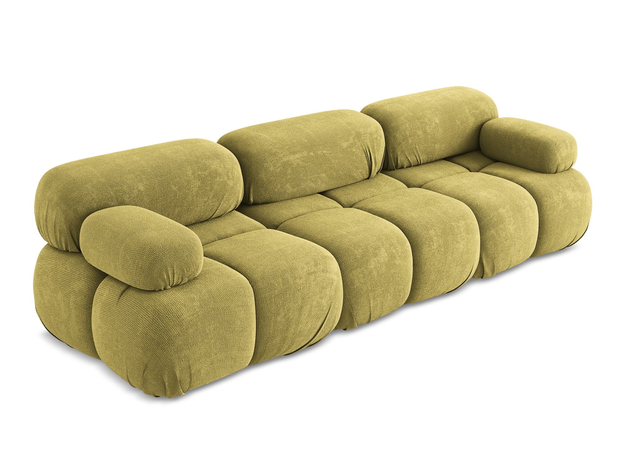 3-seater modular sofa LOKUA lime chenille