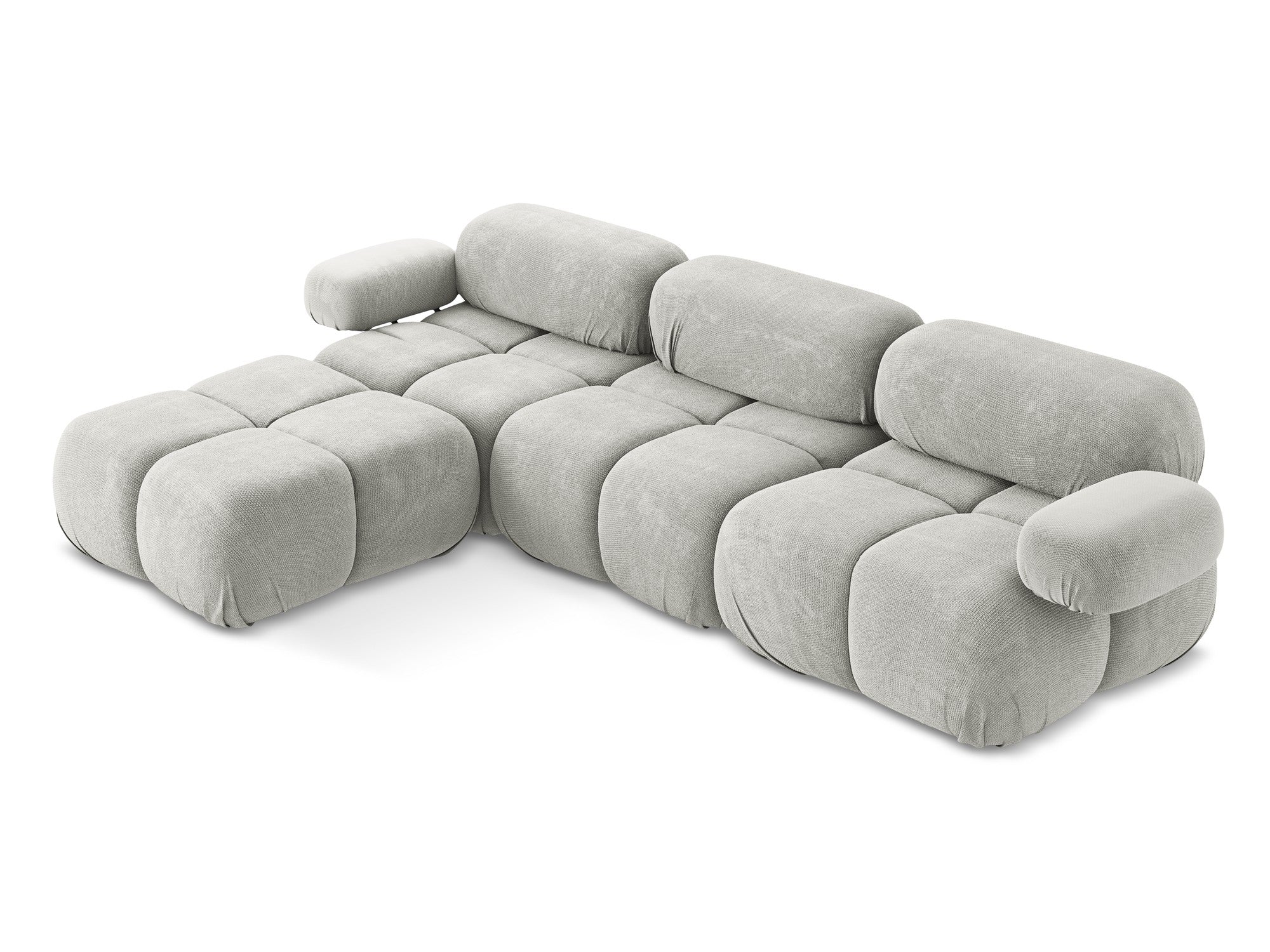 Universal modular corner sofa LOKUA light gray chenille