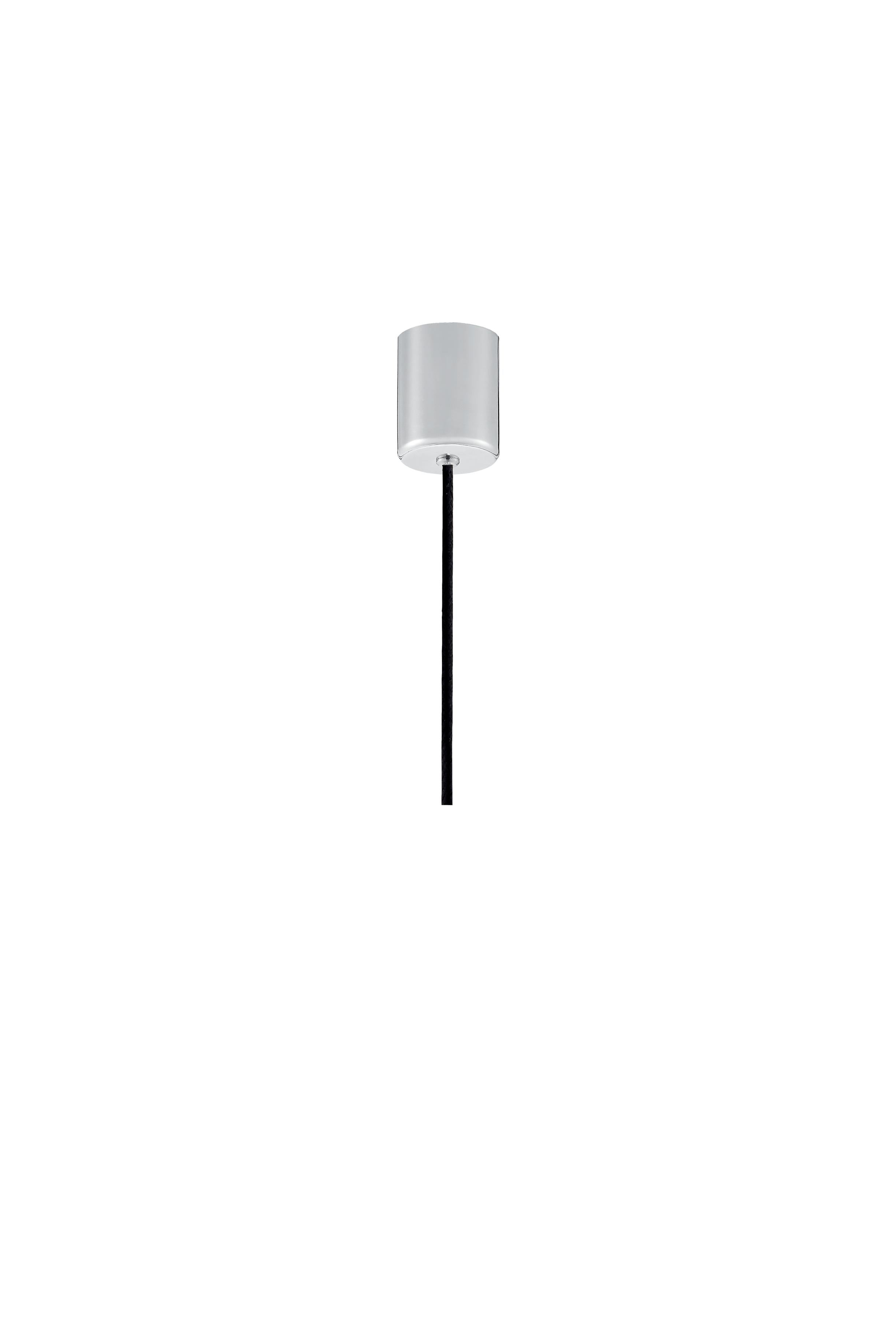 LONGIS III transparent pendant lamp with shiny chrome