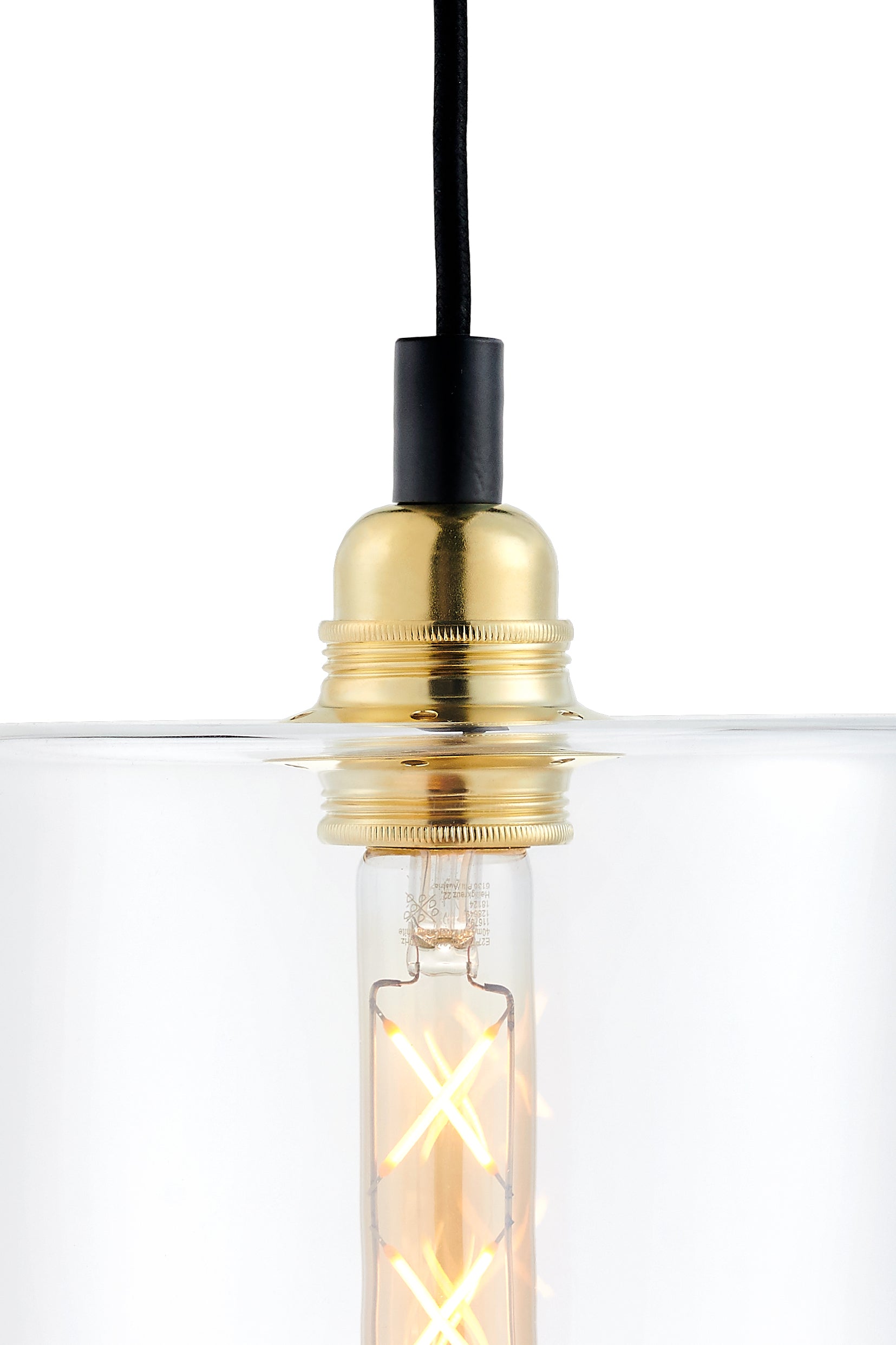 Pendelleuchte LONGIS IV transparent mit Gold