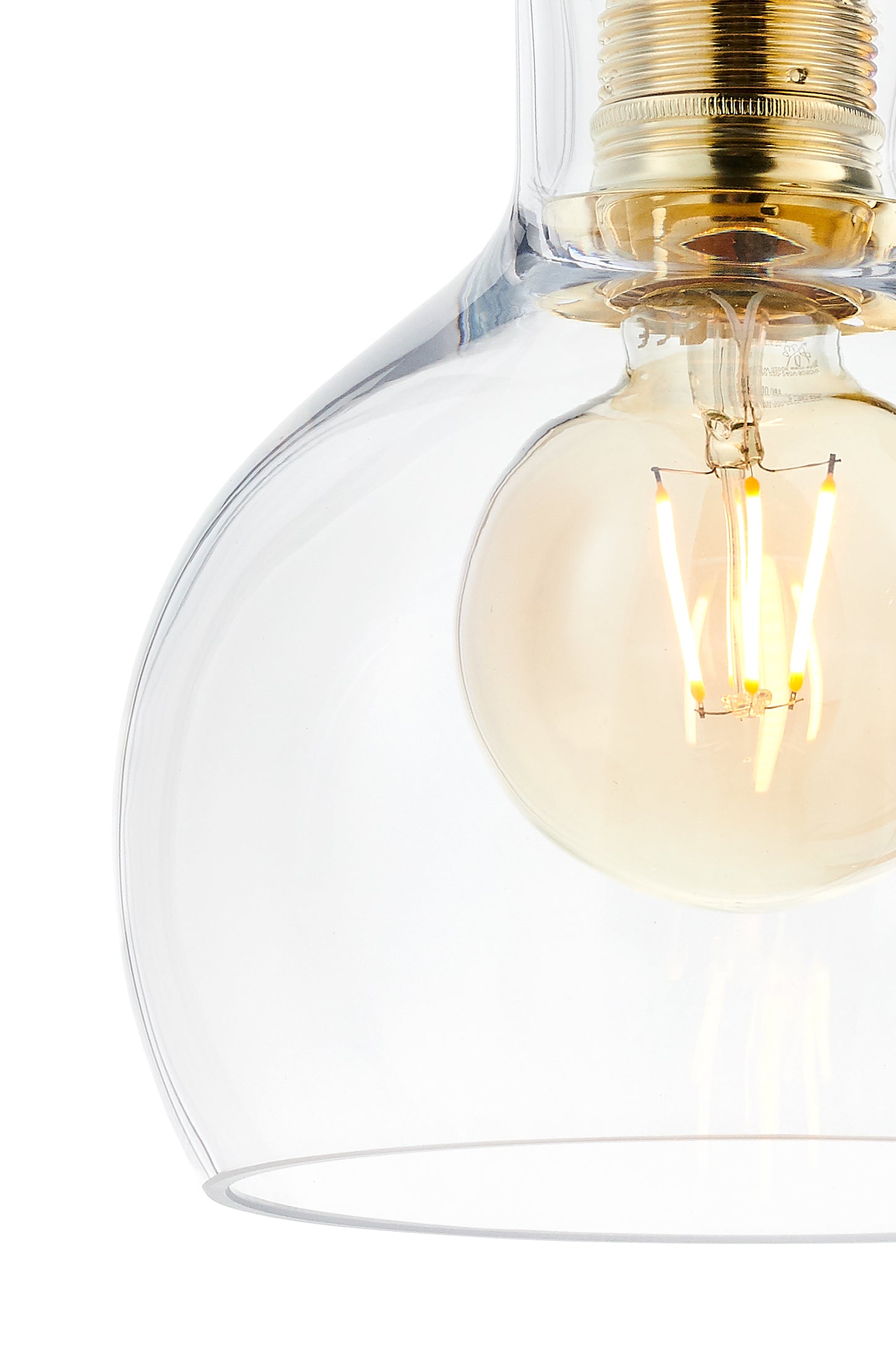 LONGIS I wall lamp transparent with black and gold