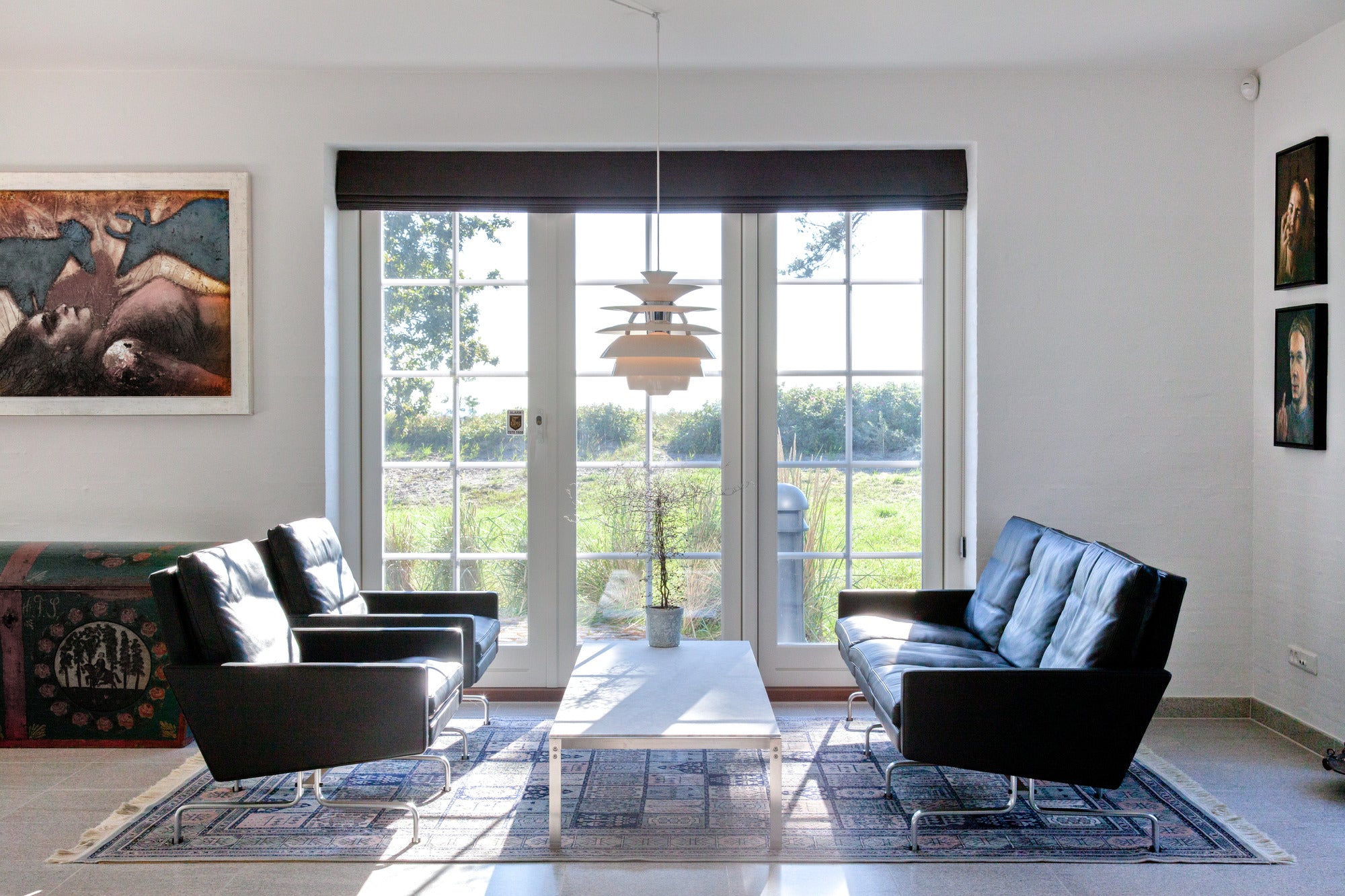 Pendant lamp PH SNOWBALL white with chrome finish