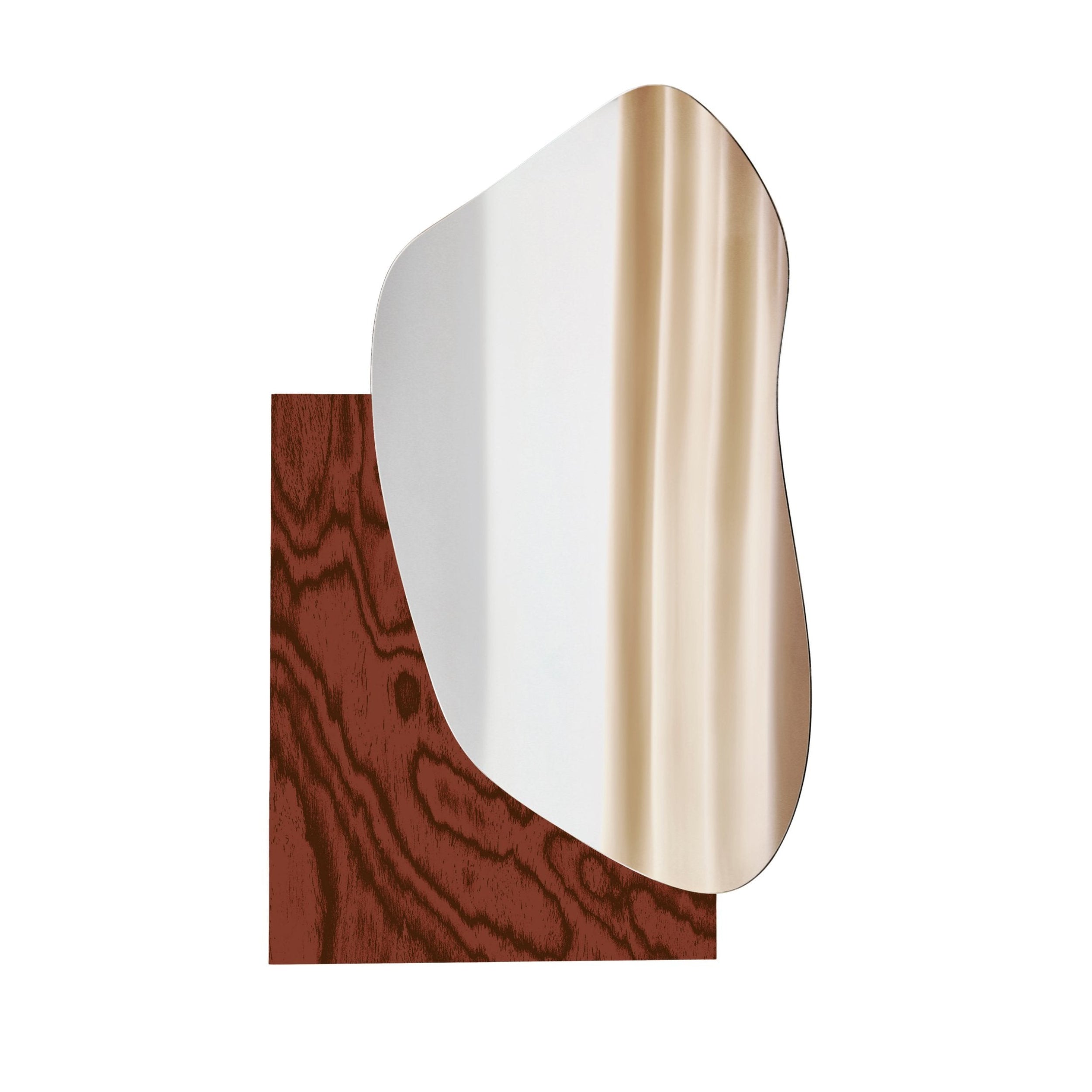 Lustro LAKE 1 ALPI brown wooden veneer