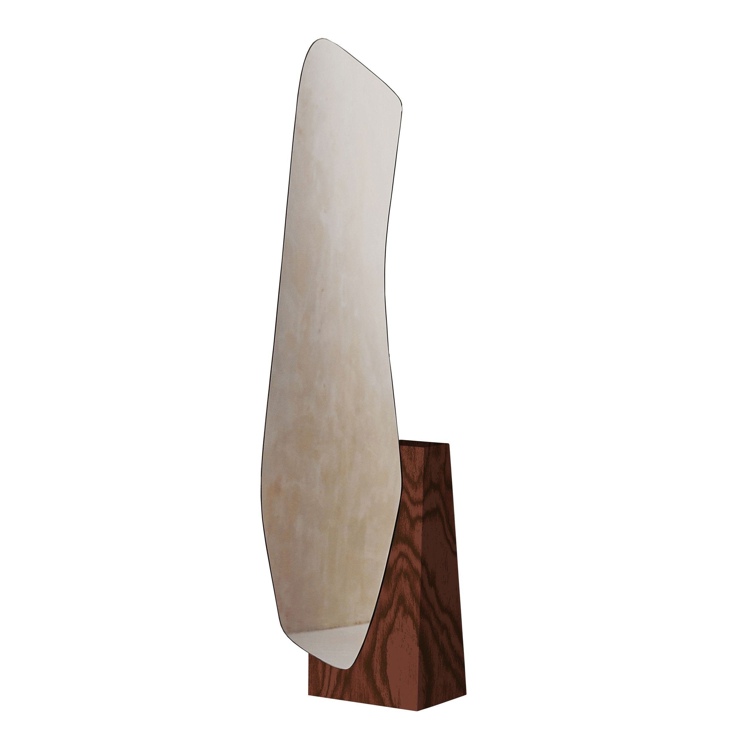 LAKE 5 ALPI Brown Wooden Veneer Floor Mirror