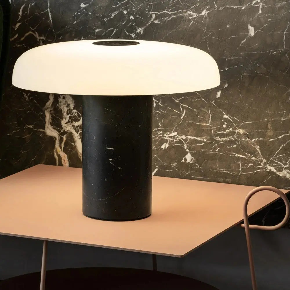 Lampa stołowa TROPICO czarny marmur – styl nowoczesny