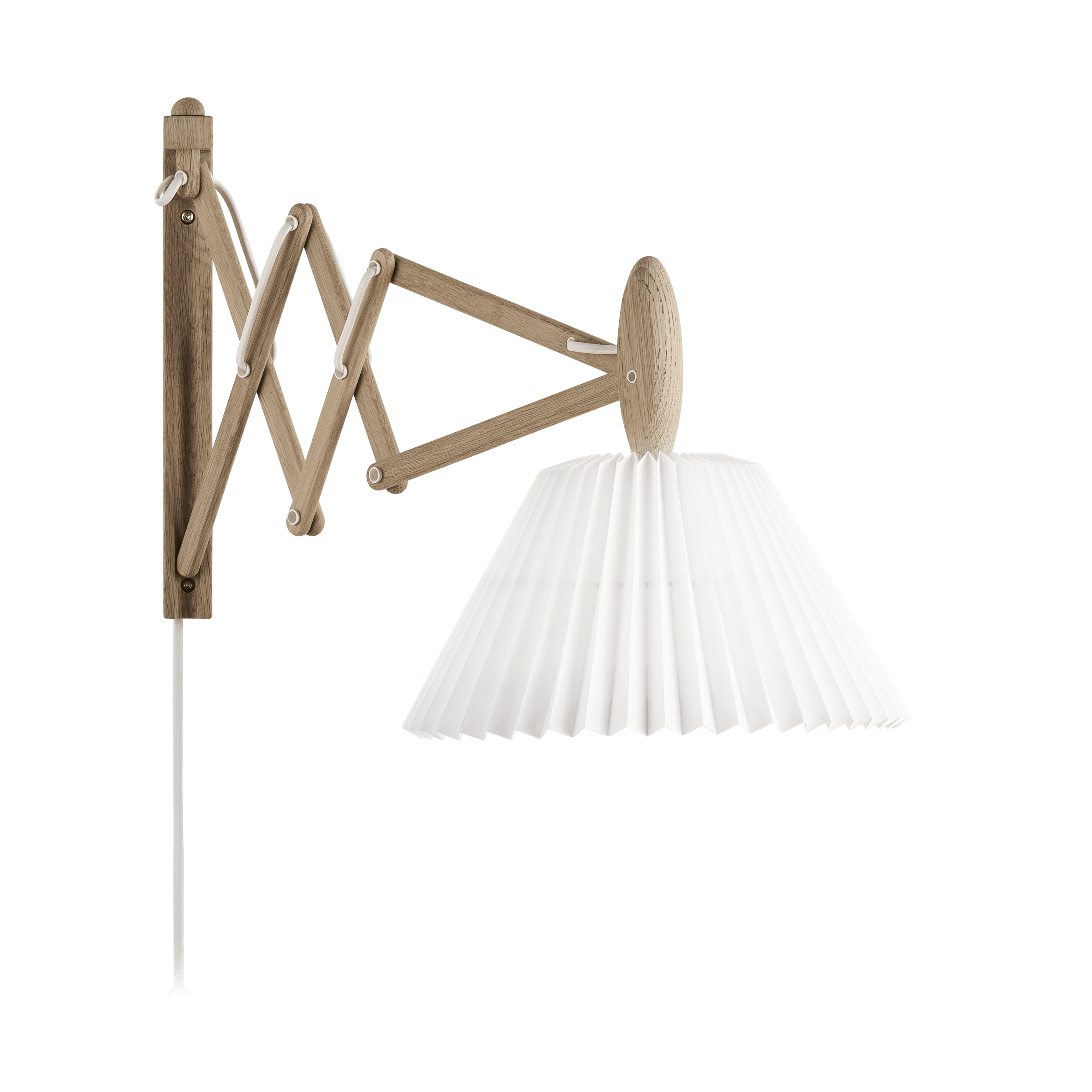 Wall lamp MODEL 223 2/17 SAX white with light oak base