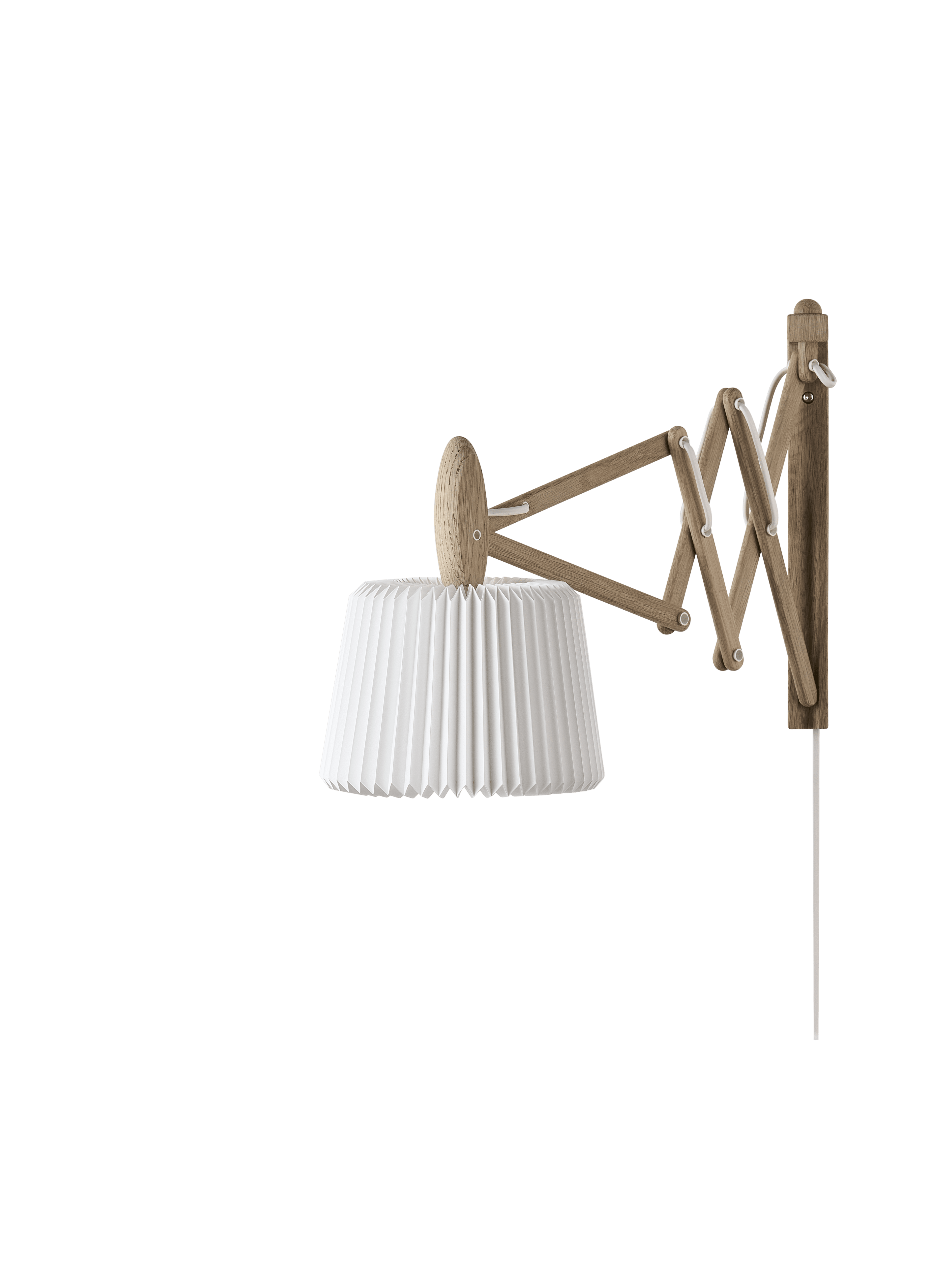 Wall lamp MODEL 223 120 SAX white with light oak base