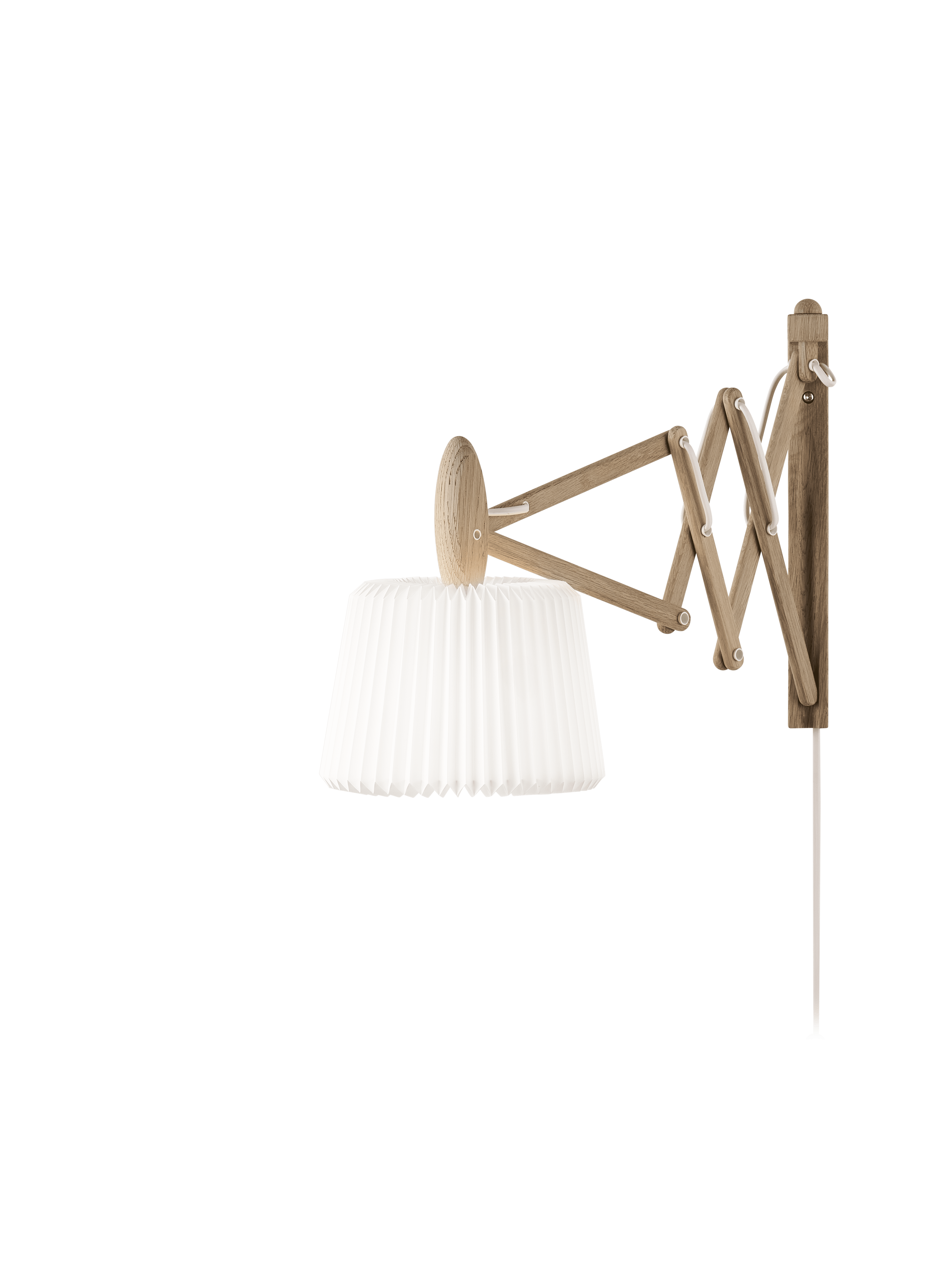 Wall lamp MODEL 223 120 SAX white with light oak base