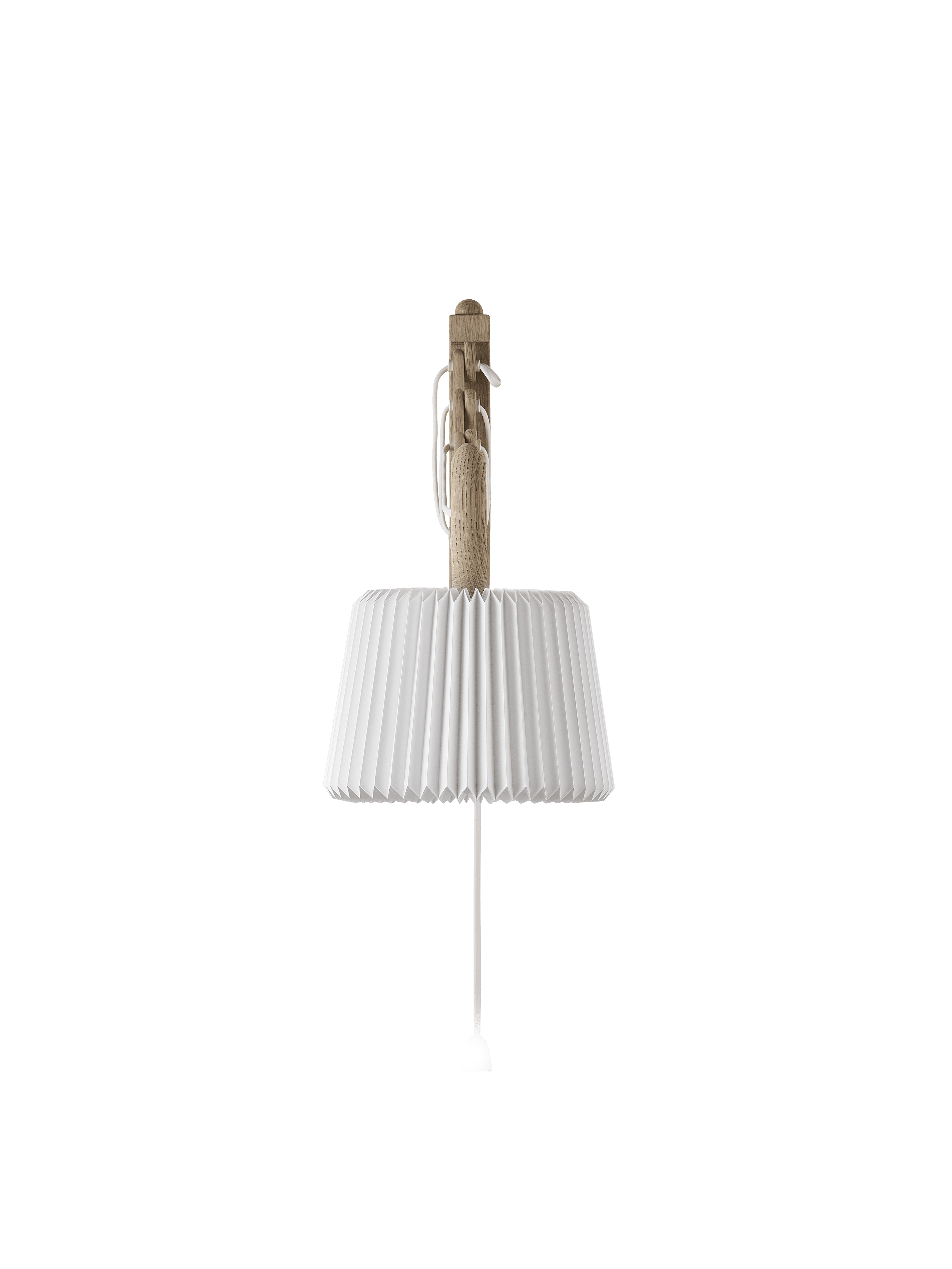Wall lamp MODEL 223 120 SAX white with light oak base