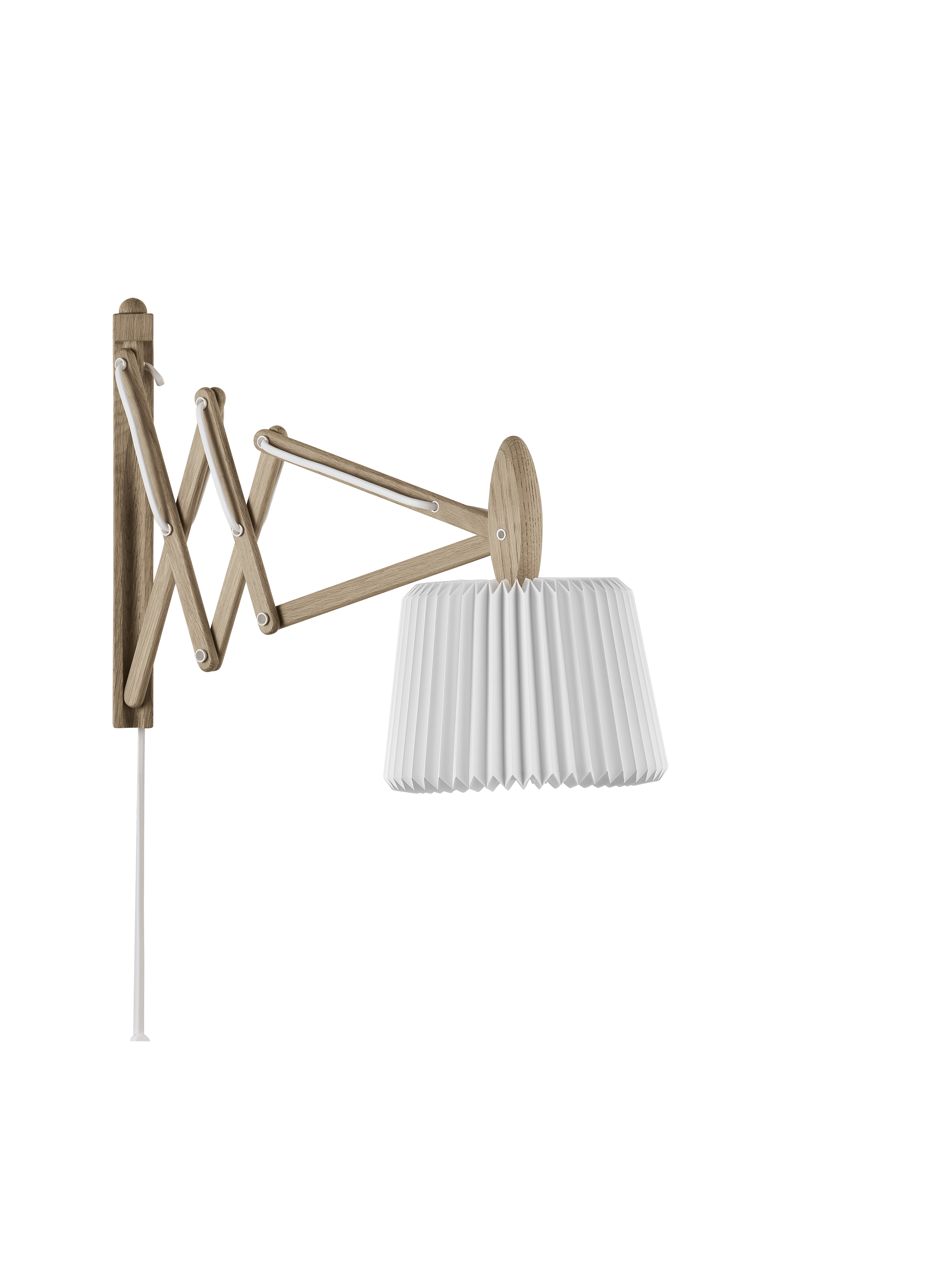 Wall lamp MODEL 223 120 SAX white with light oak base