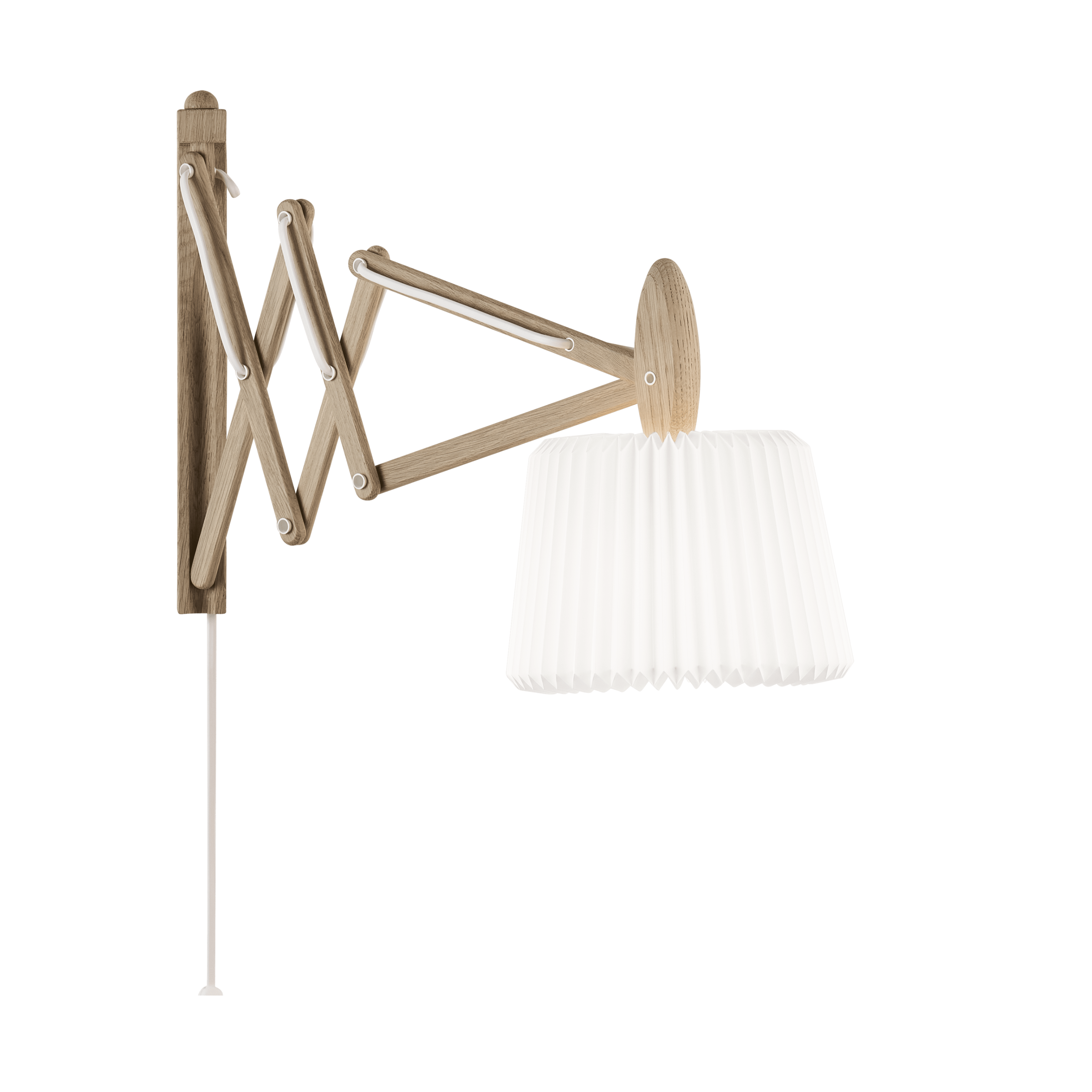 Wall lamp MODEL 223 120 SAX white with light oak base