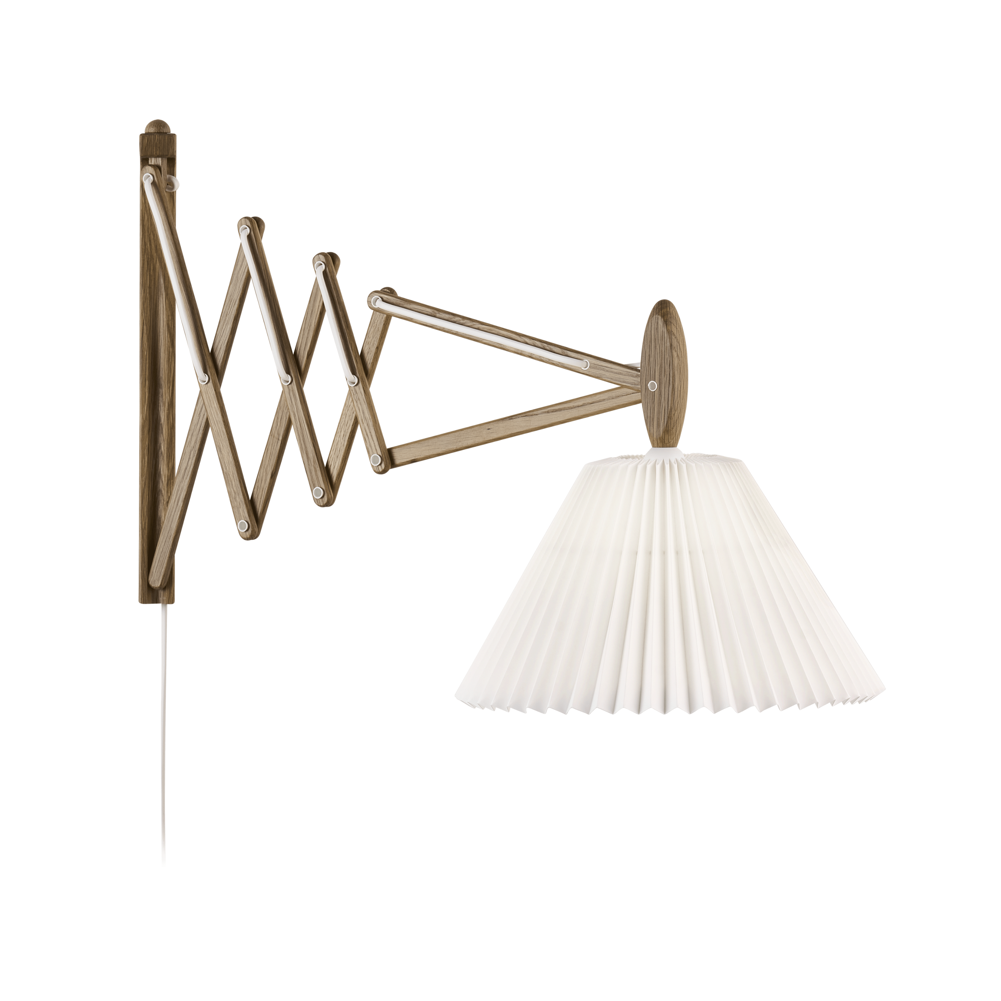 Wall lamp MODEL 233 2/21 SAX white with dark oak base