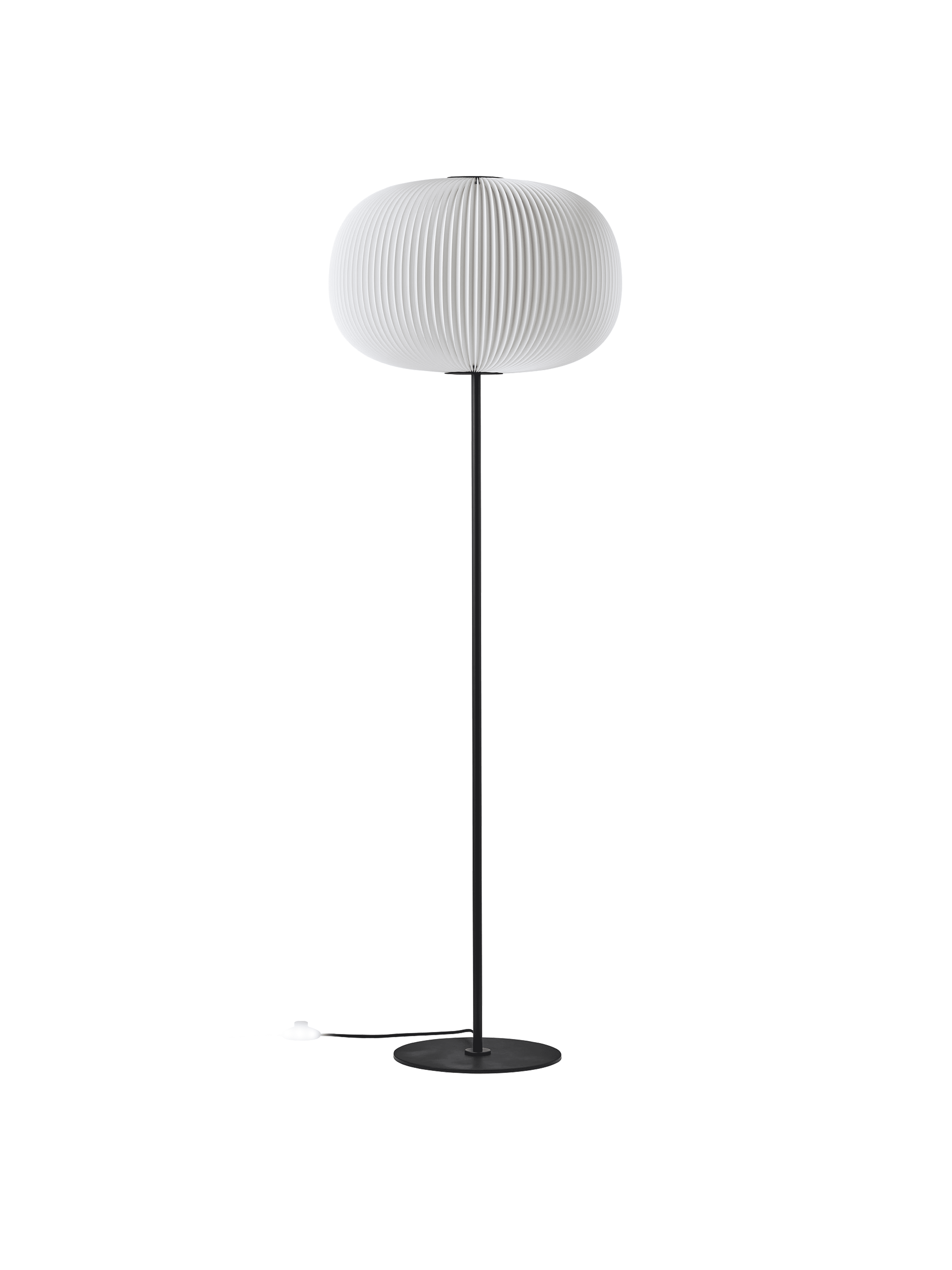 Floor lamp MODEL 332 LAMELLA white with black base