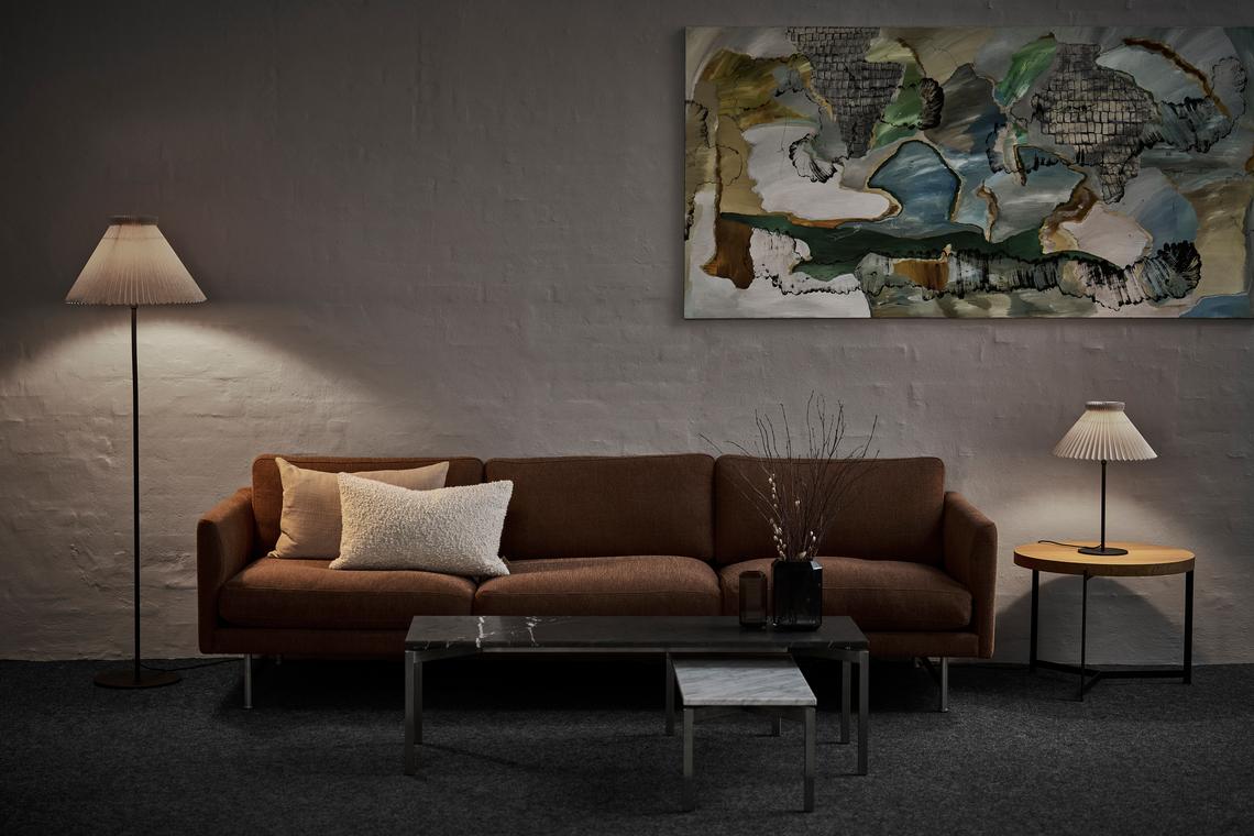 Floor lamp MODEL 334 blue with black base