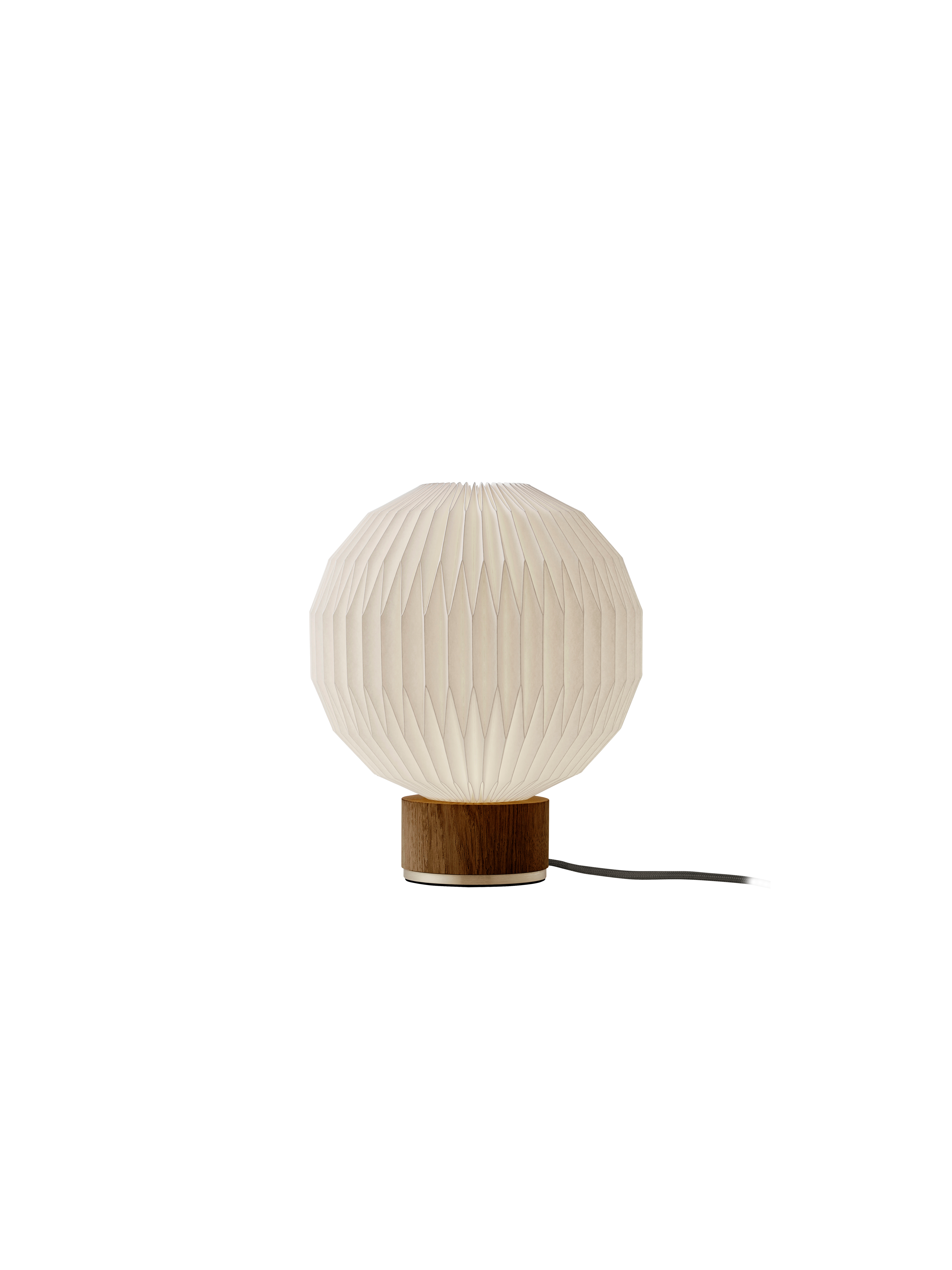 Table lamp MODEL 375 white with smoked oak base