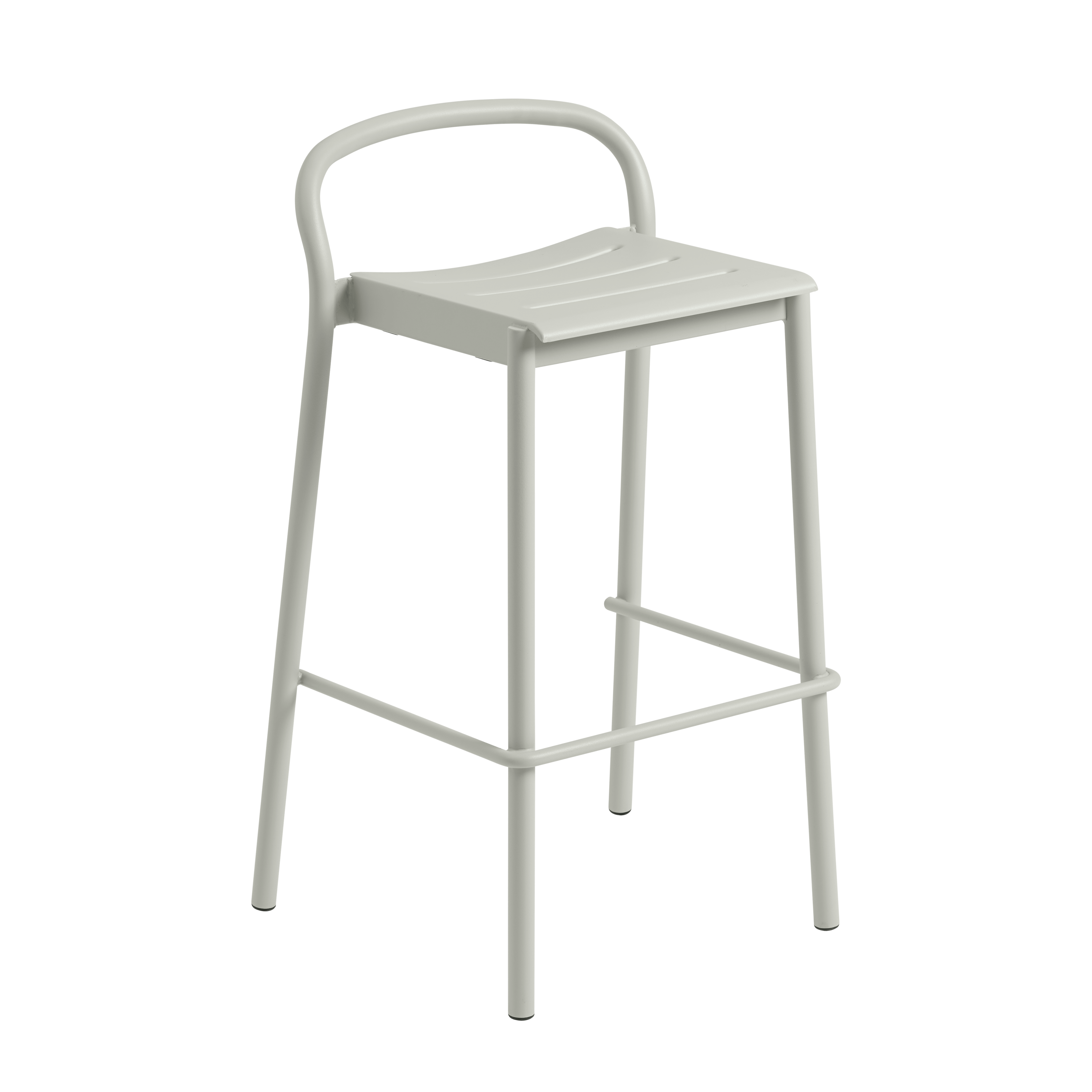 Outdoor Stool LINEAR Gray Steel