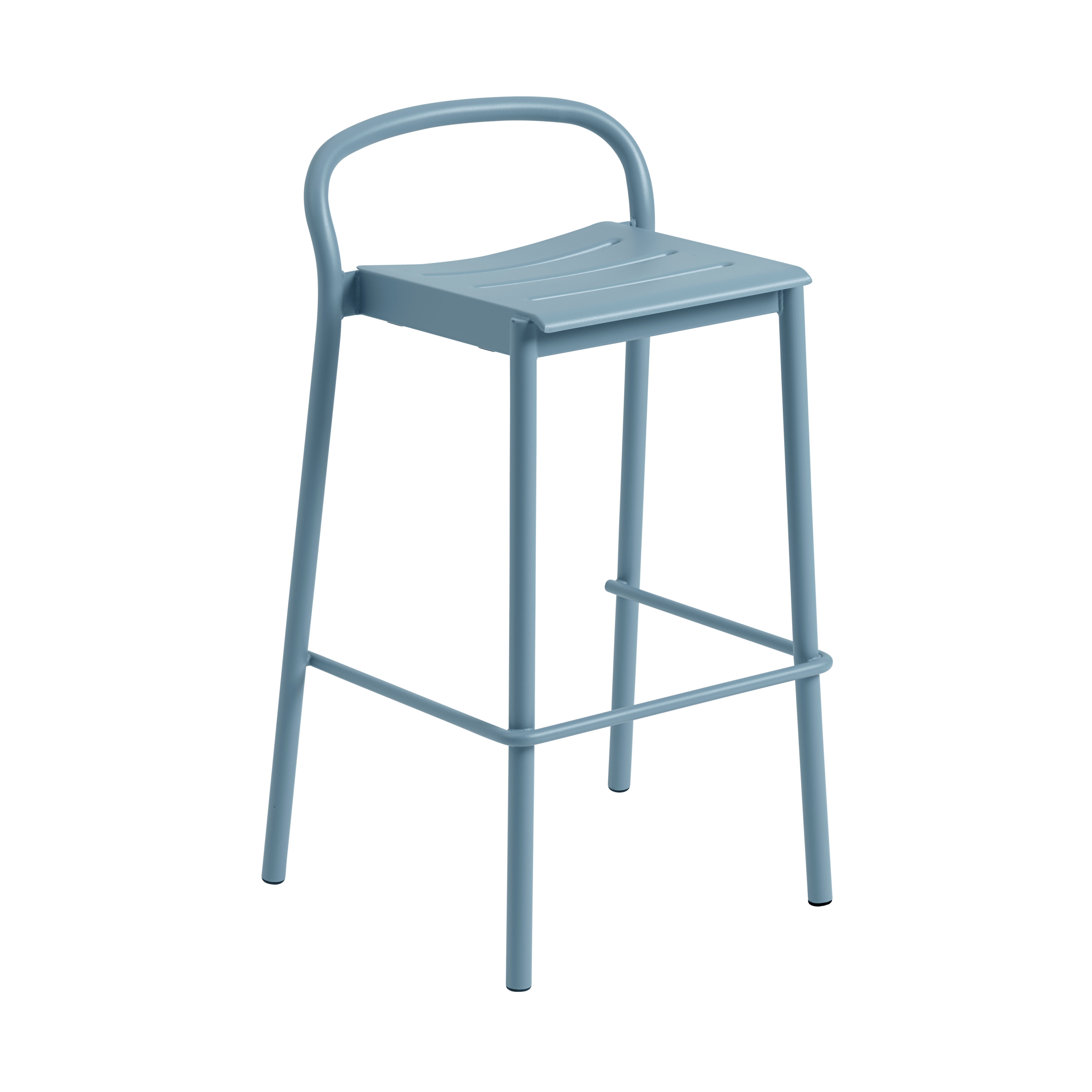 Outdoor Stool LINEAR Blue Steel