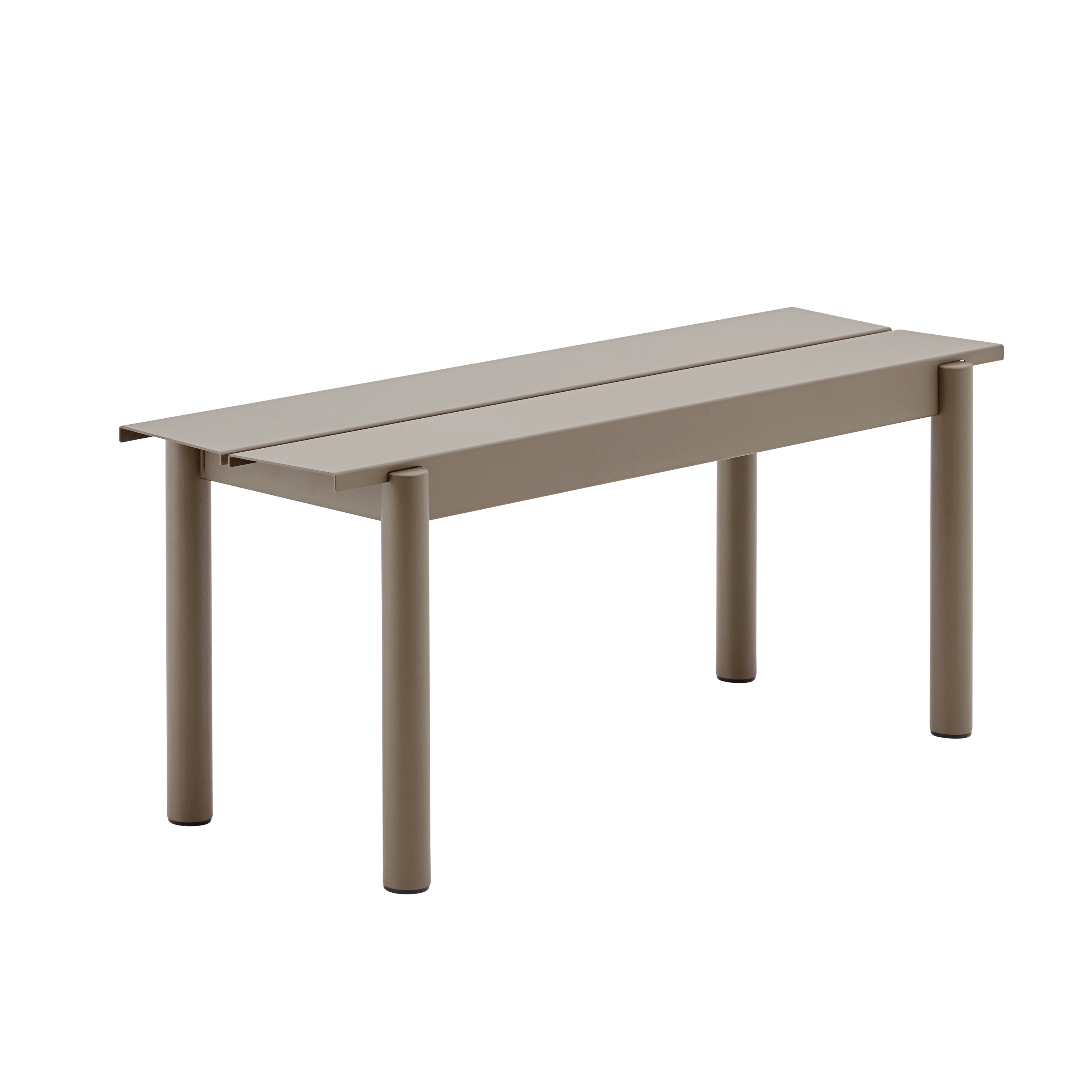LINEAR taupe outdoor bench steel