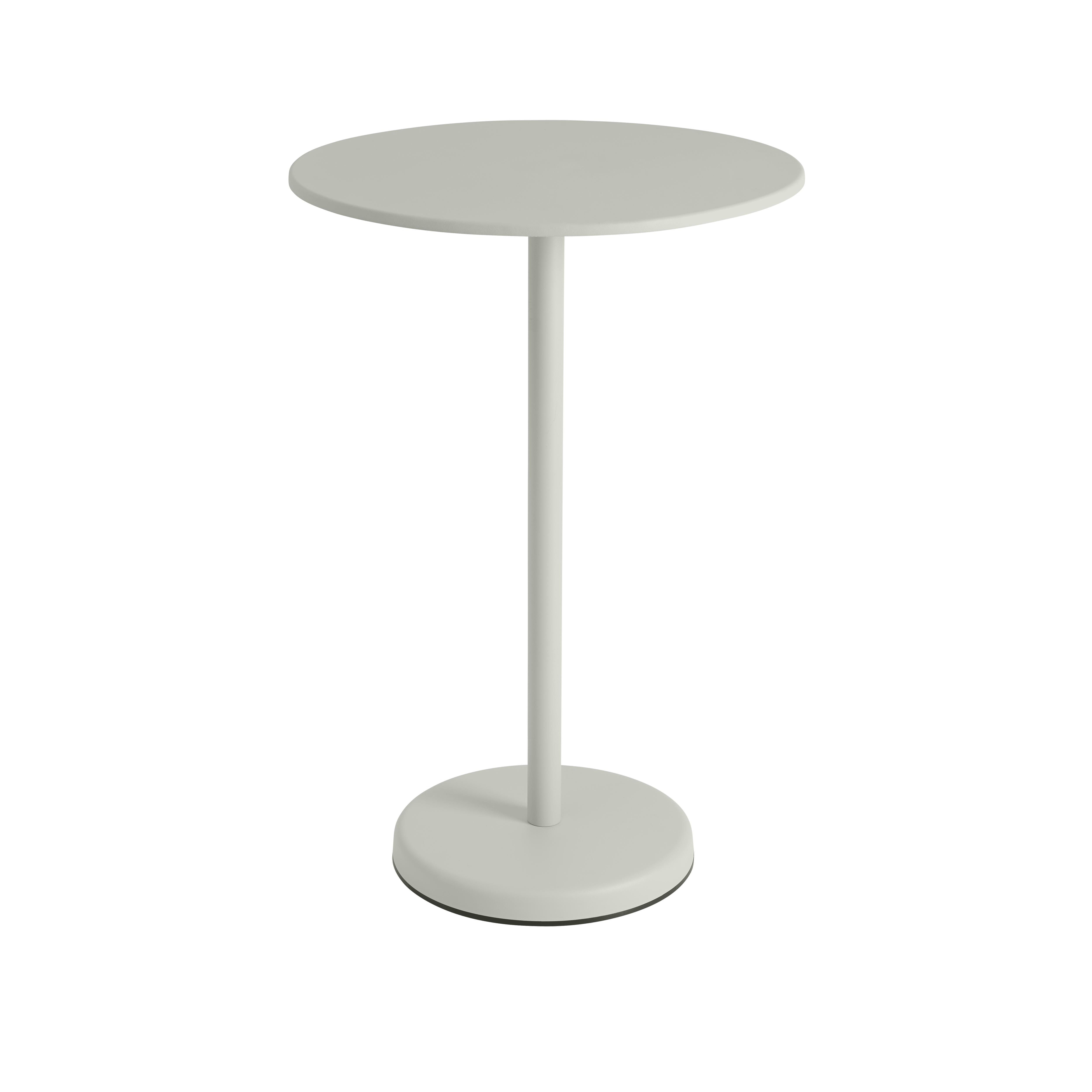 Round outdoor bar table LINEAR gray steel