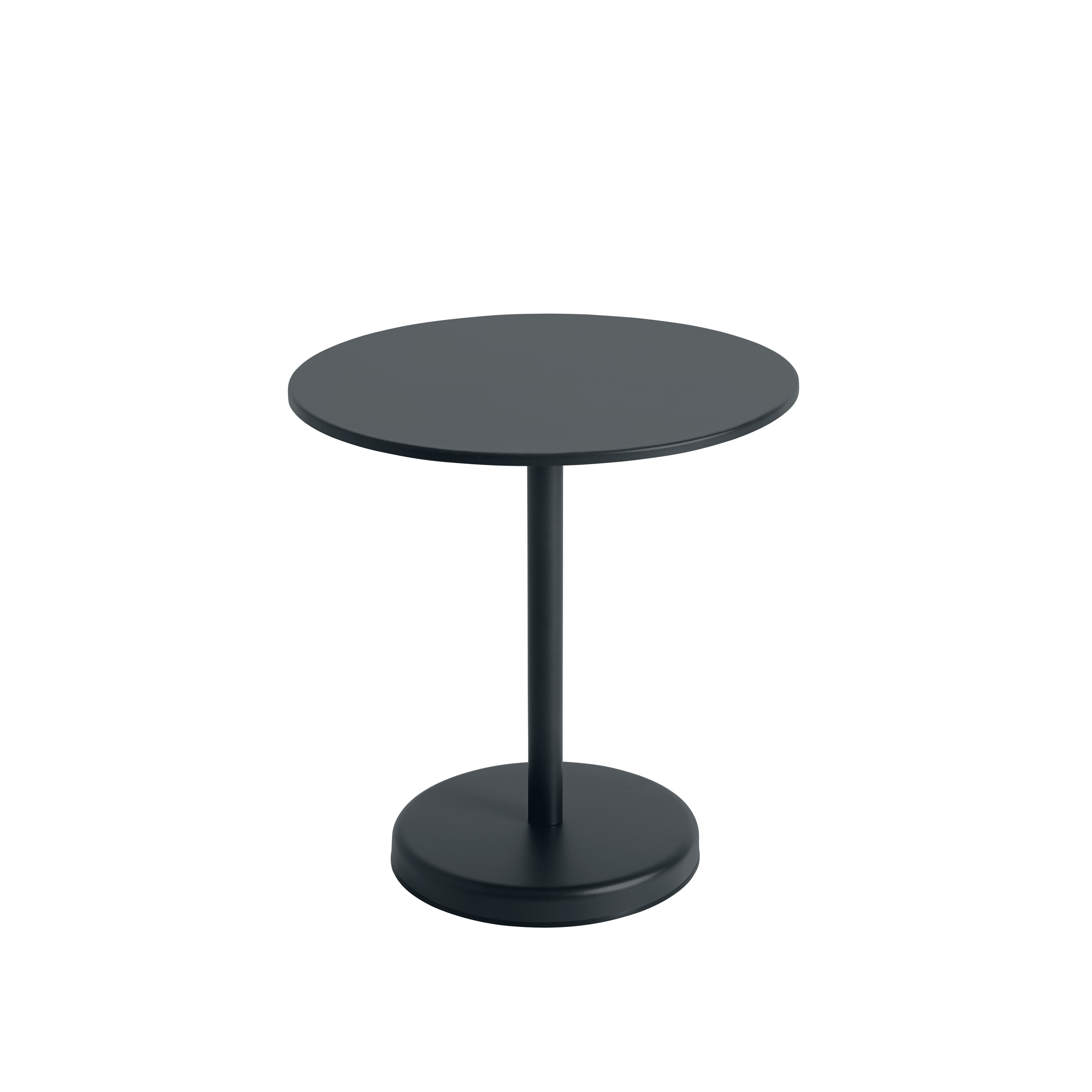 Round outdoor bar table LINEAR black steel