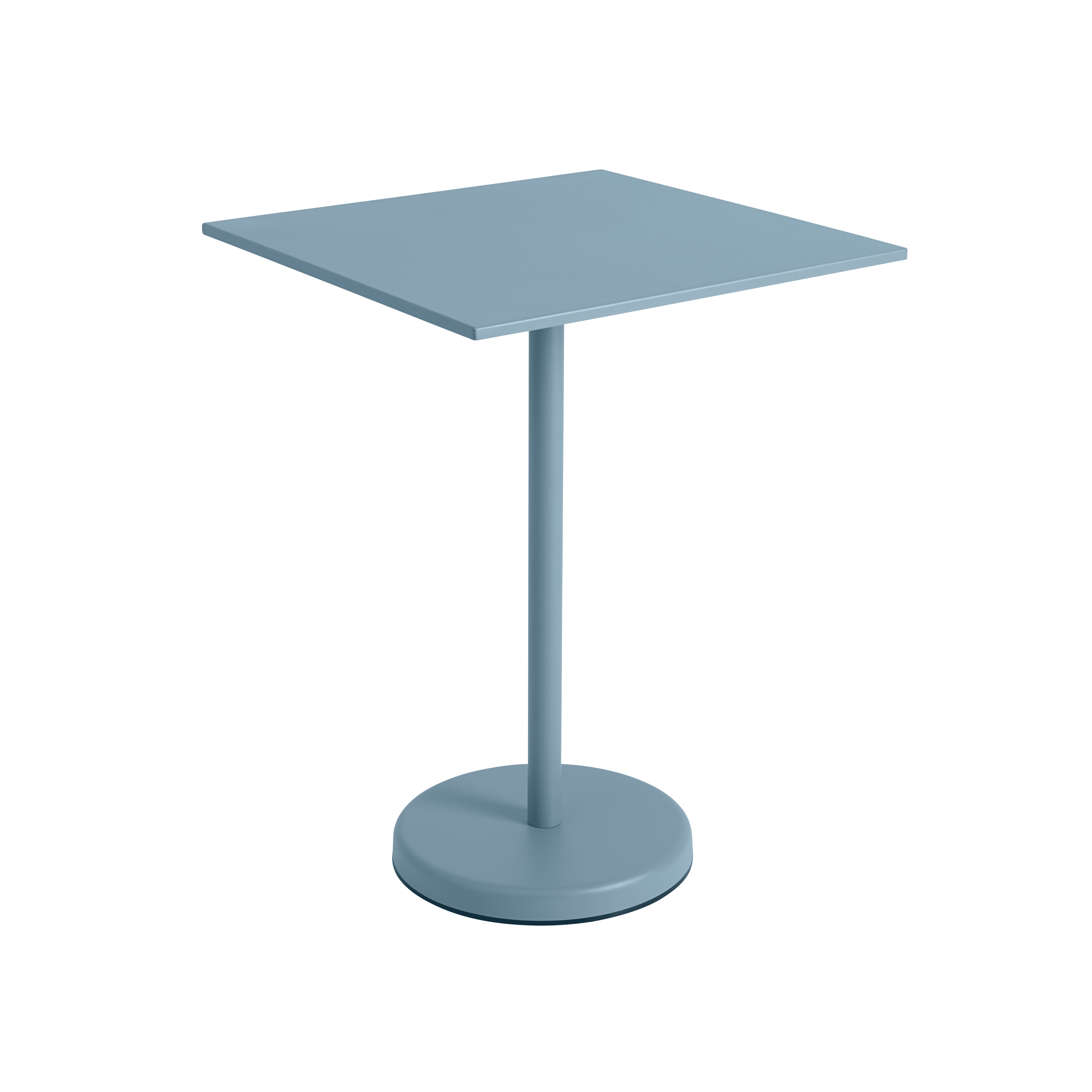 Outdoor bar table LINEAR blue steel
