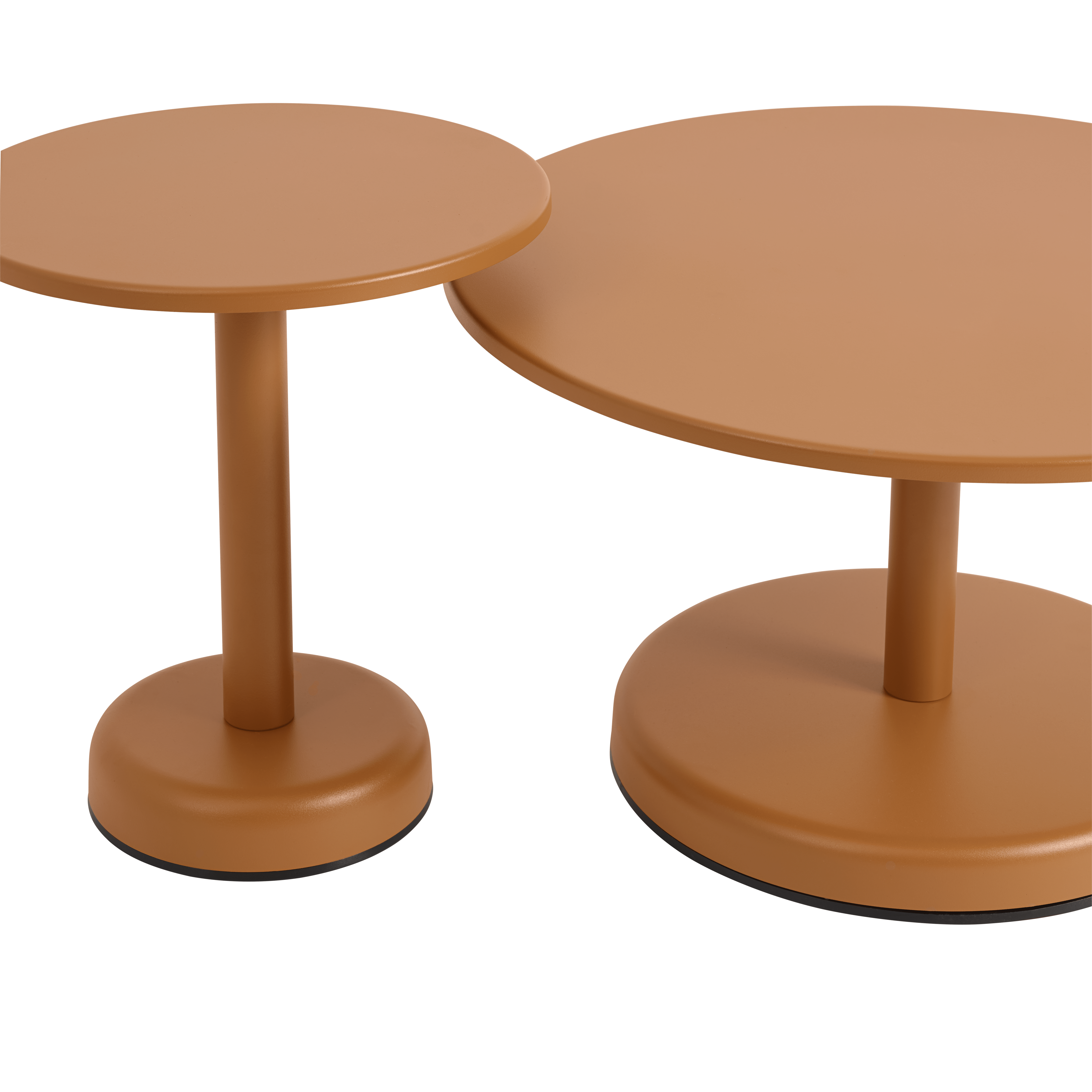 Outdoor side table LINEAR orange steel