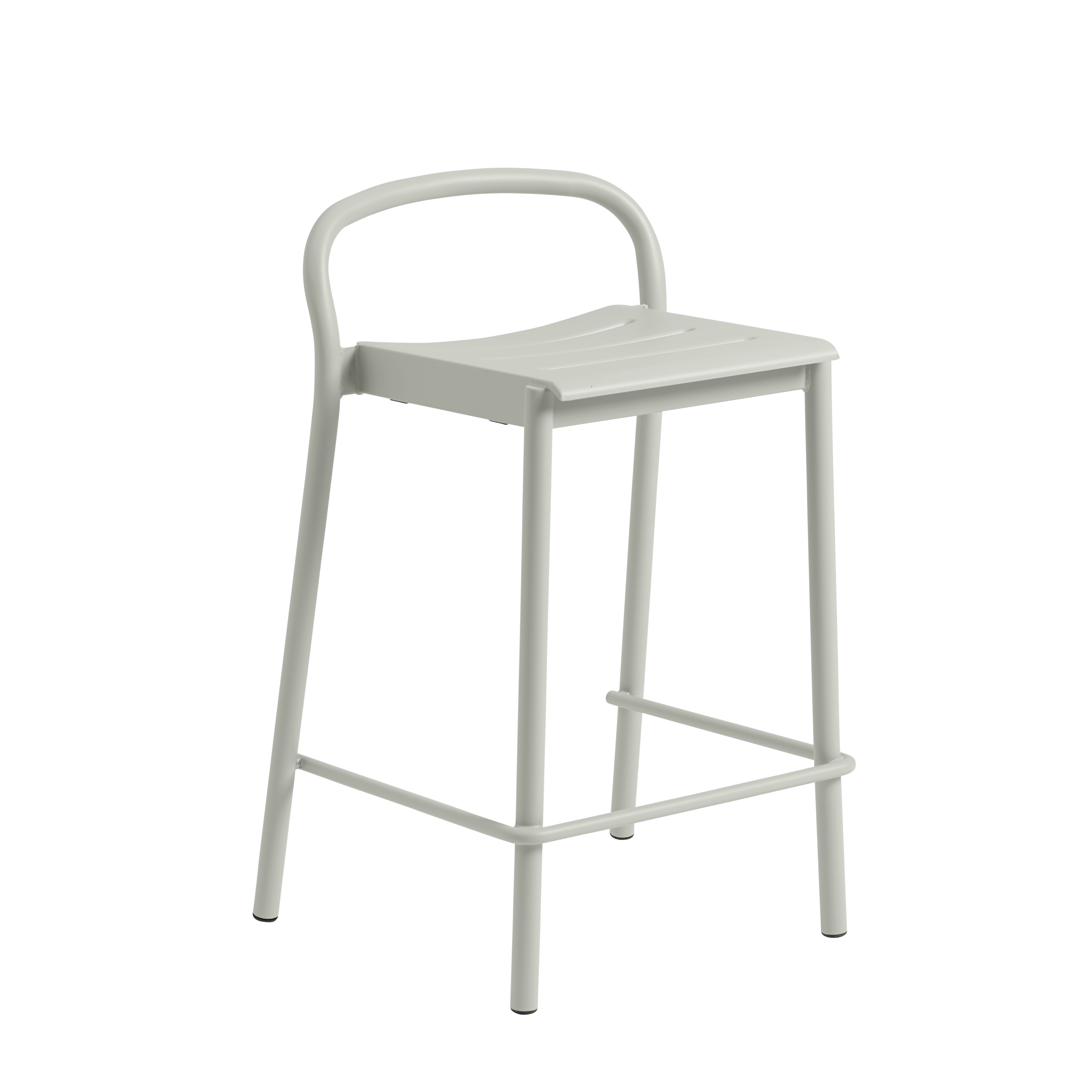 Outdoor Stool LINEAR Gray Steel