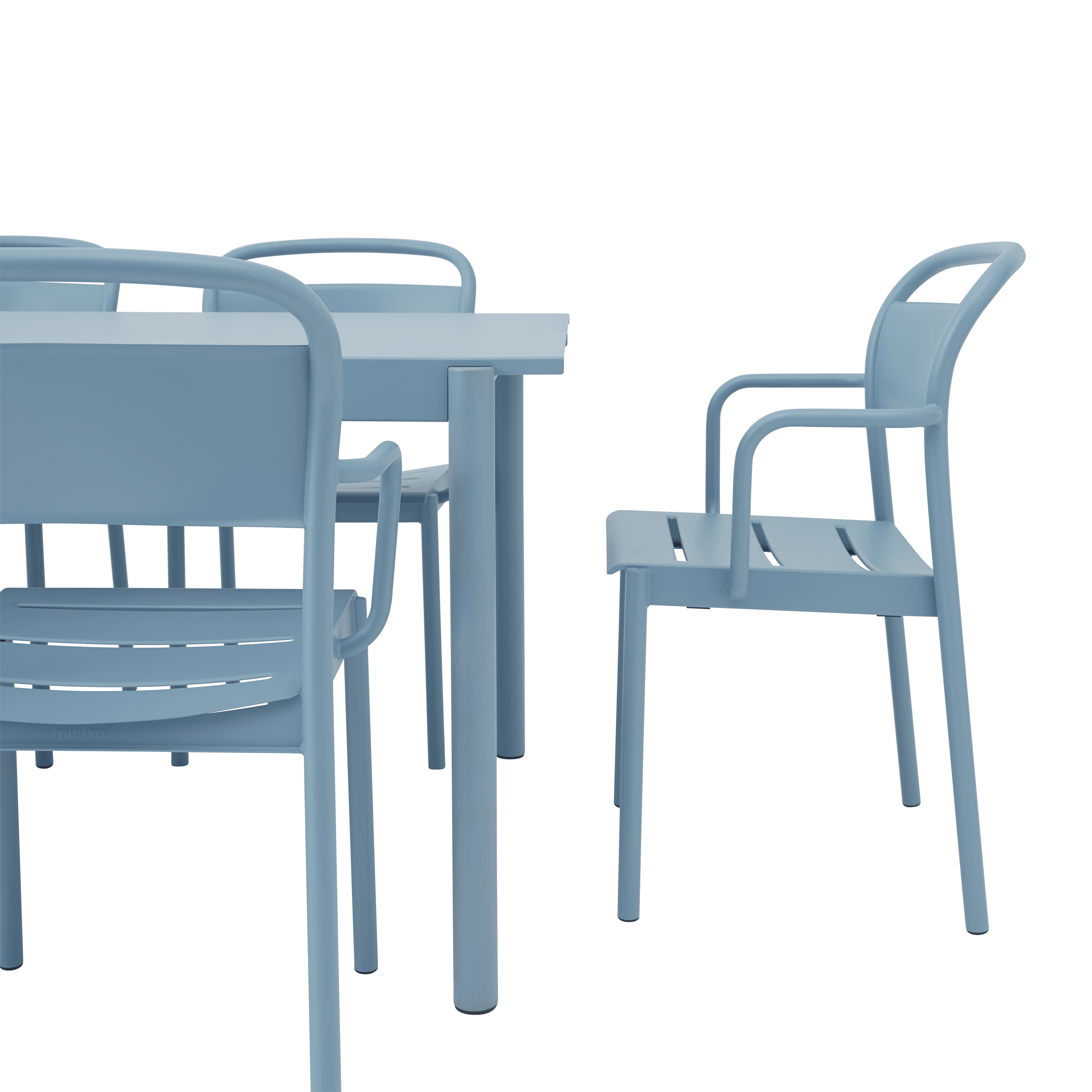 LINEAR Blue Steel Outdoor Armchair