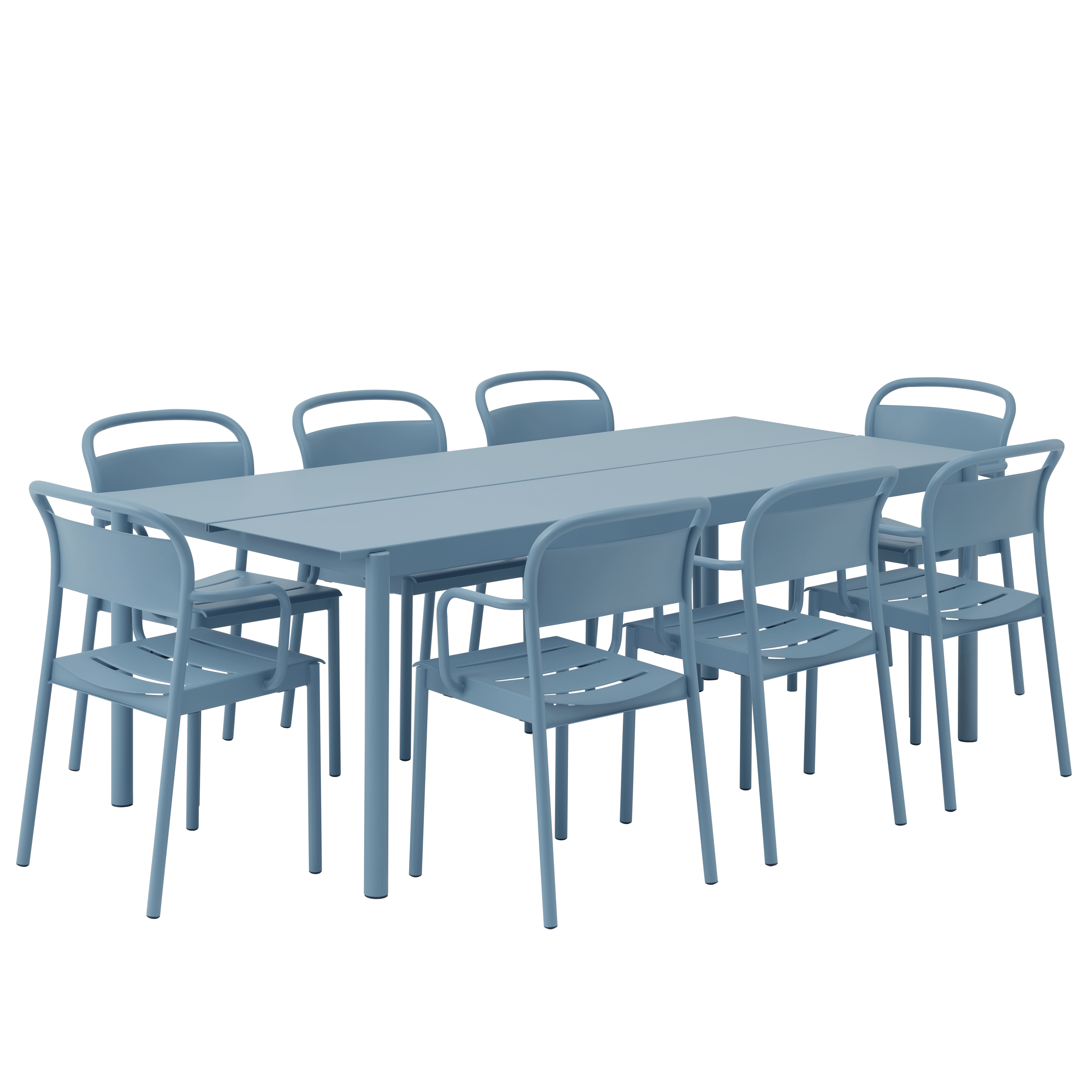 LINEAR Blue Steel Outdoor Armchair