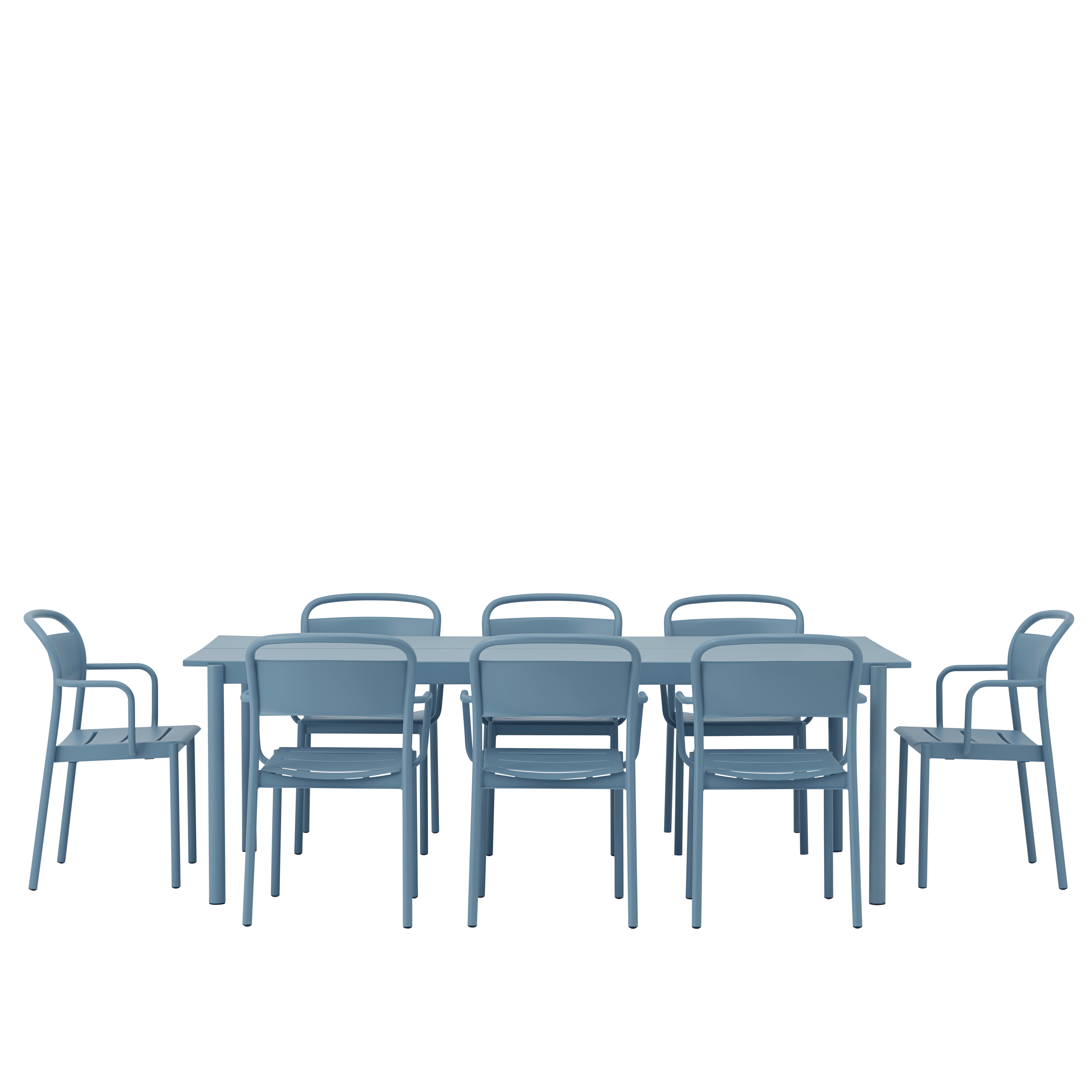 LINEAR Blue Steel Outdoor Armchair