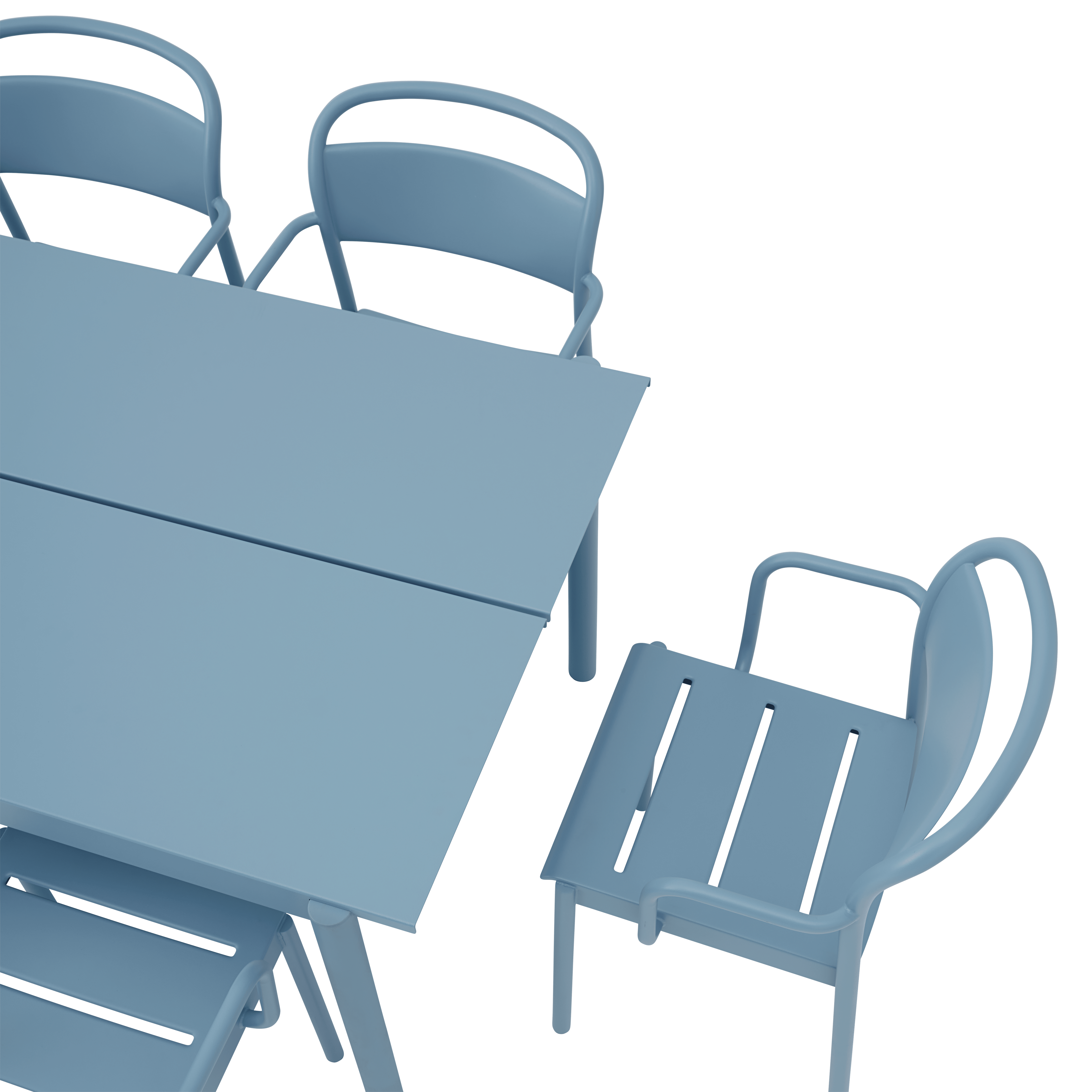 LINEAR Blue Steel Outdoor Armchair