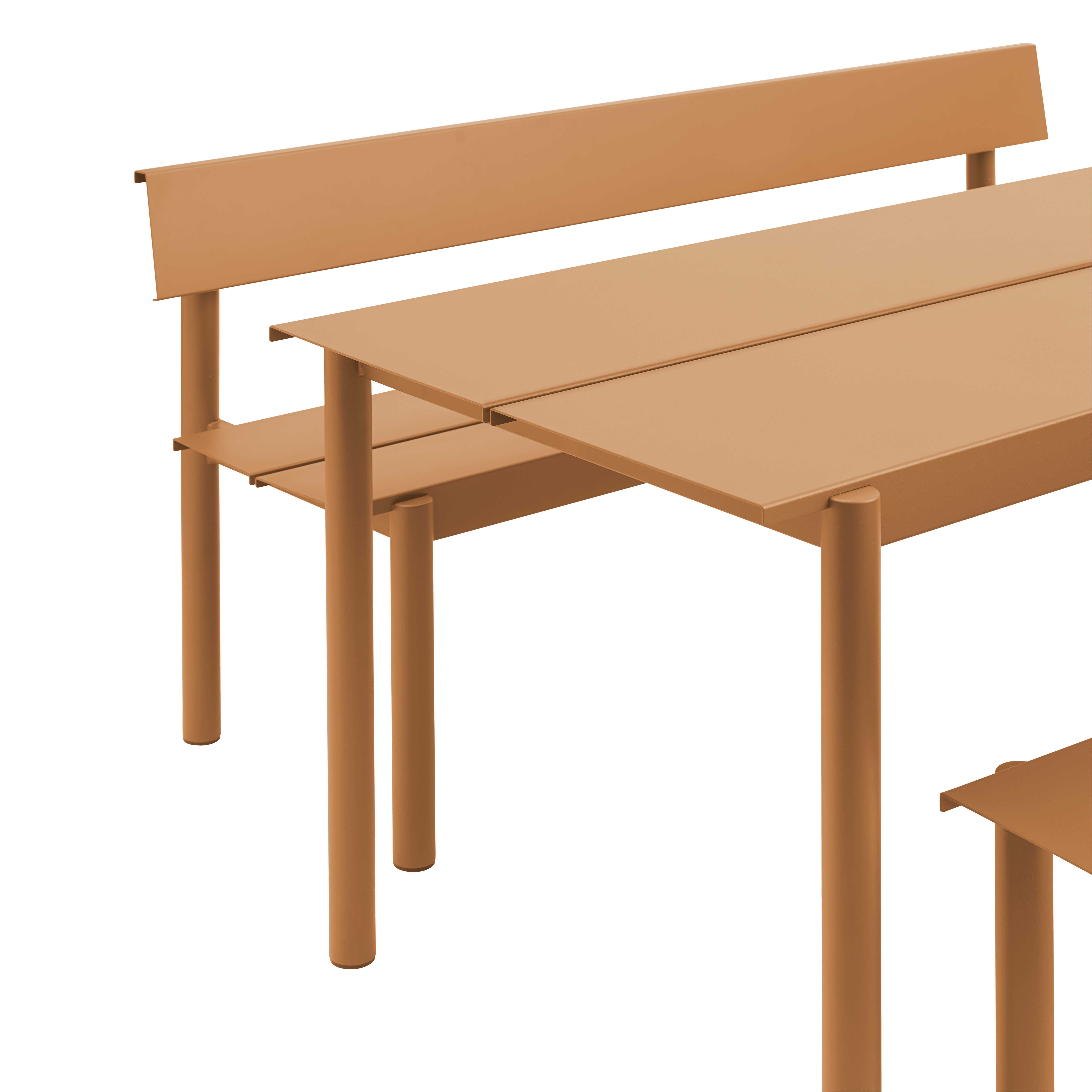 LINEAR Outdoor Table Orange Steel